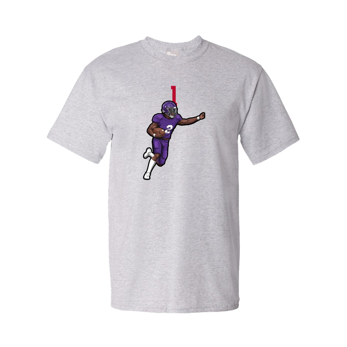 Youth Tee — Number Top in Grey