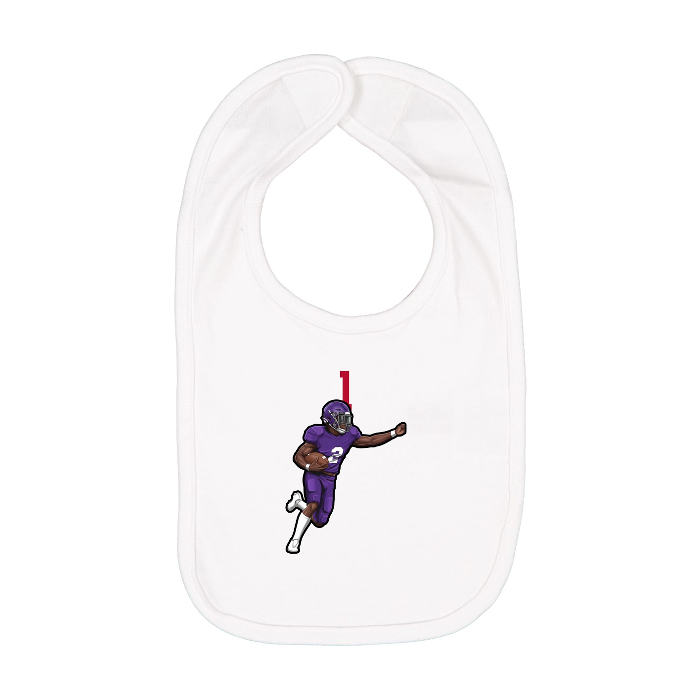 Infant Bib — Number Top in White