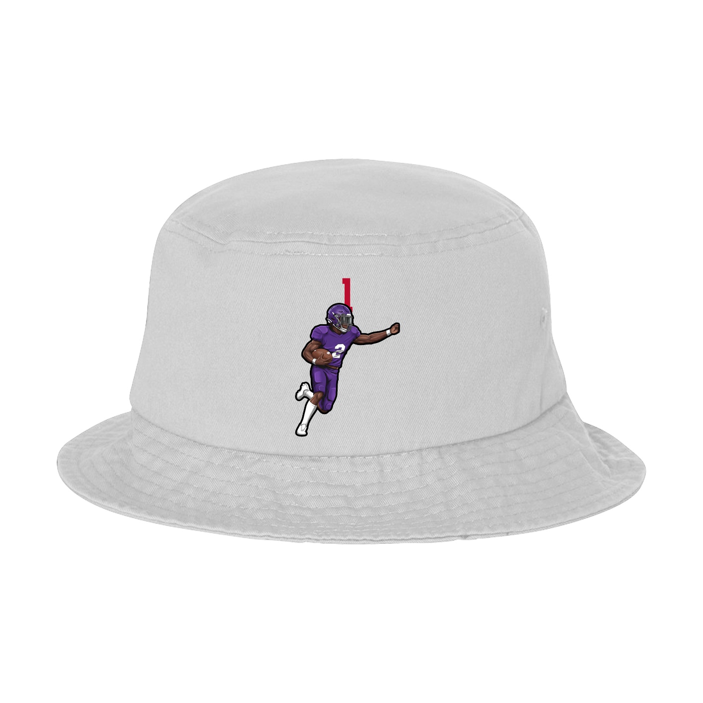 Bucket Cap — Number Top in White