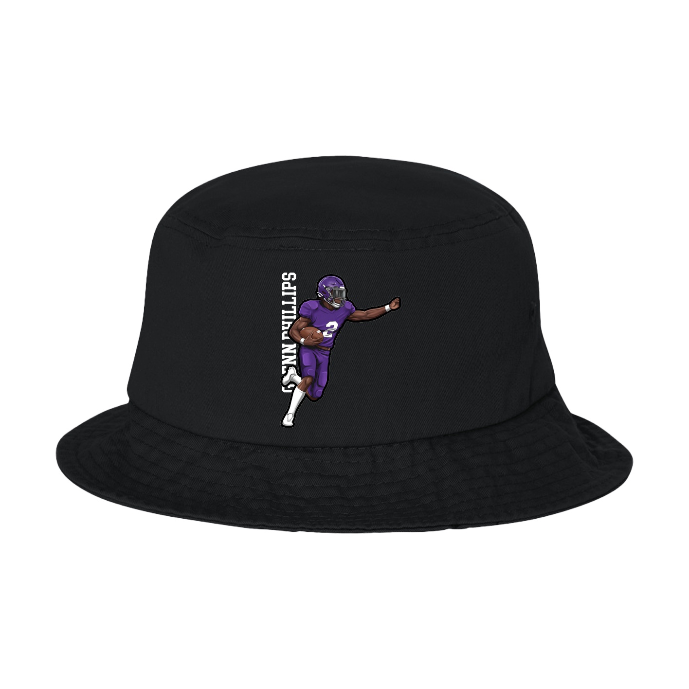 Bucket Cap — Name Vertical in Black