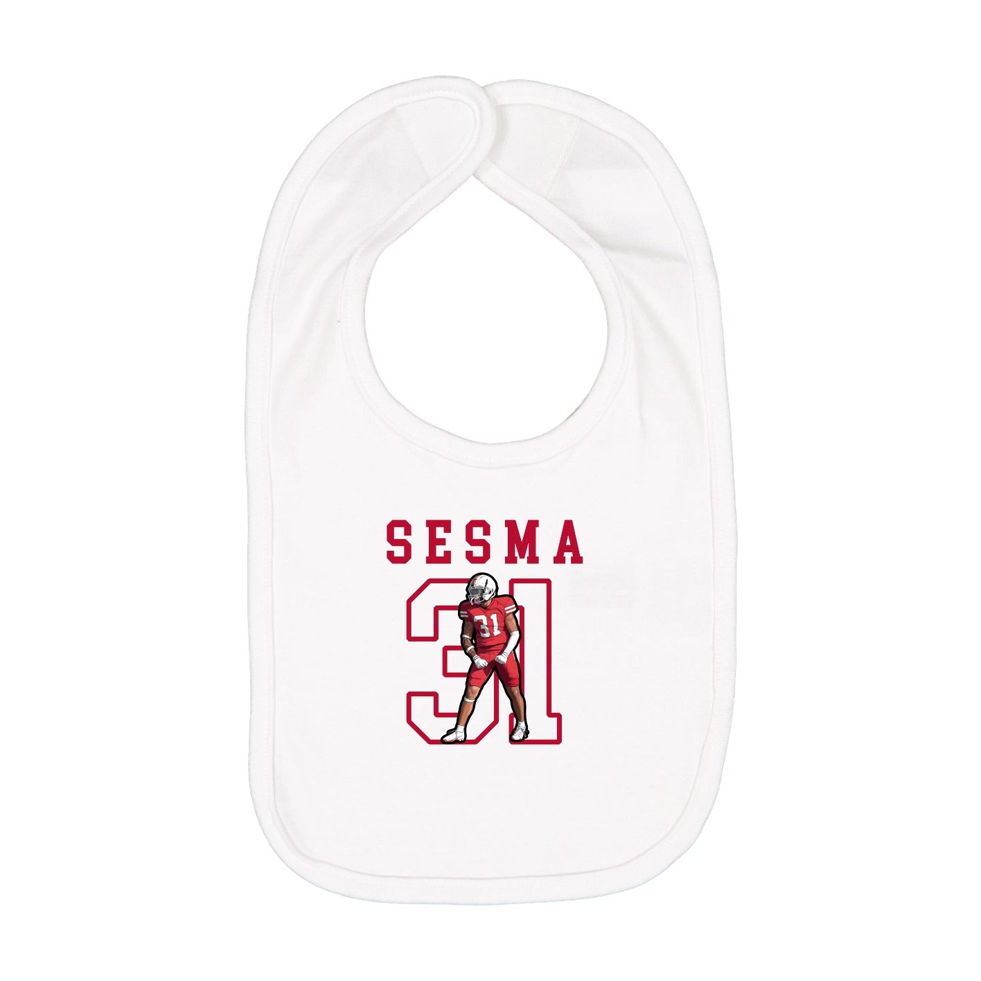 Infant Bib — Shirsey in White