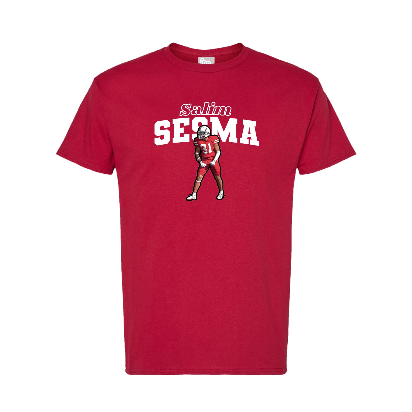 Tee — Name Arch in Crimson