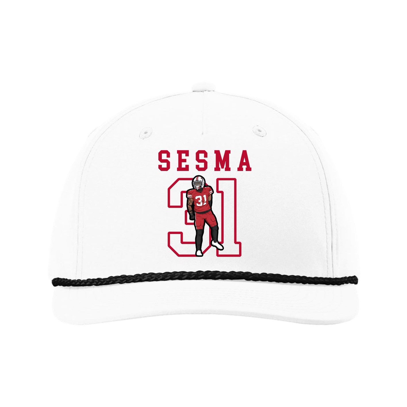 Five-Panel Classic Rope Cap — Shirsey in White