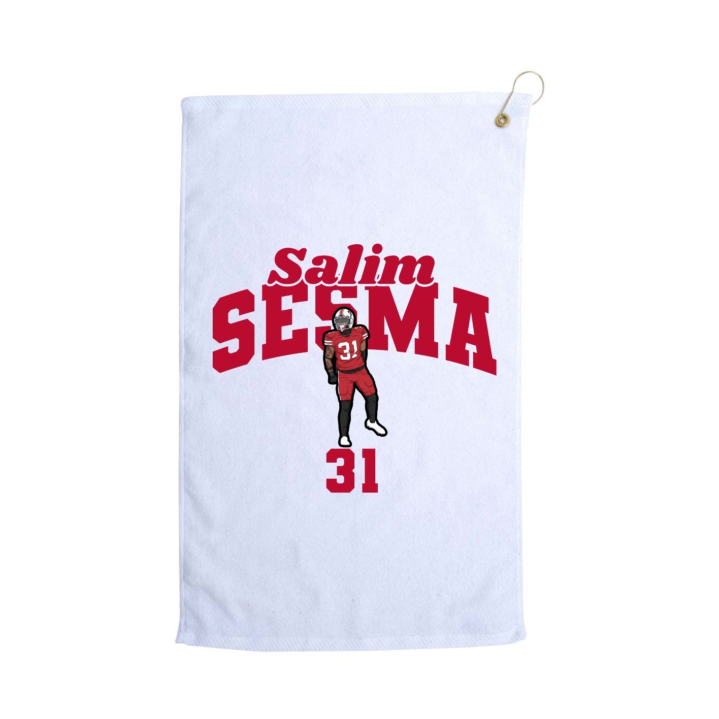 Golf Towel — Signature Arch in White