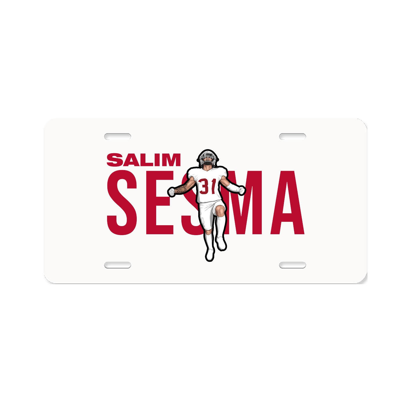 License Plate — Player Name in Classic