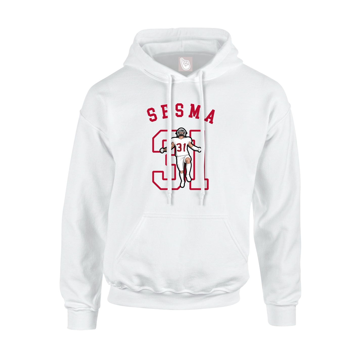 Youth Hoodie — Shirsey Arch in White