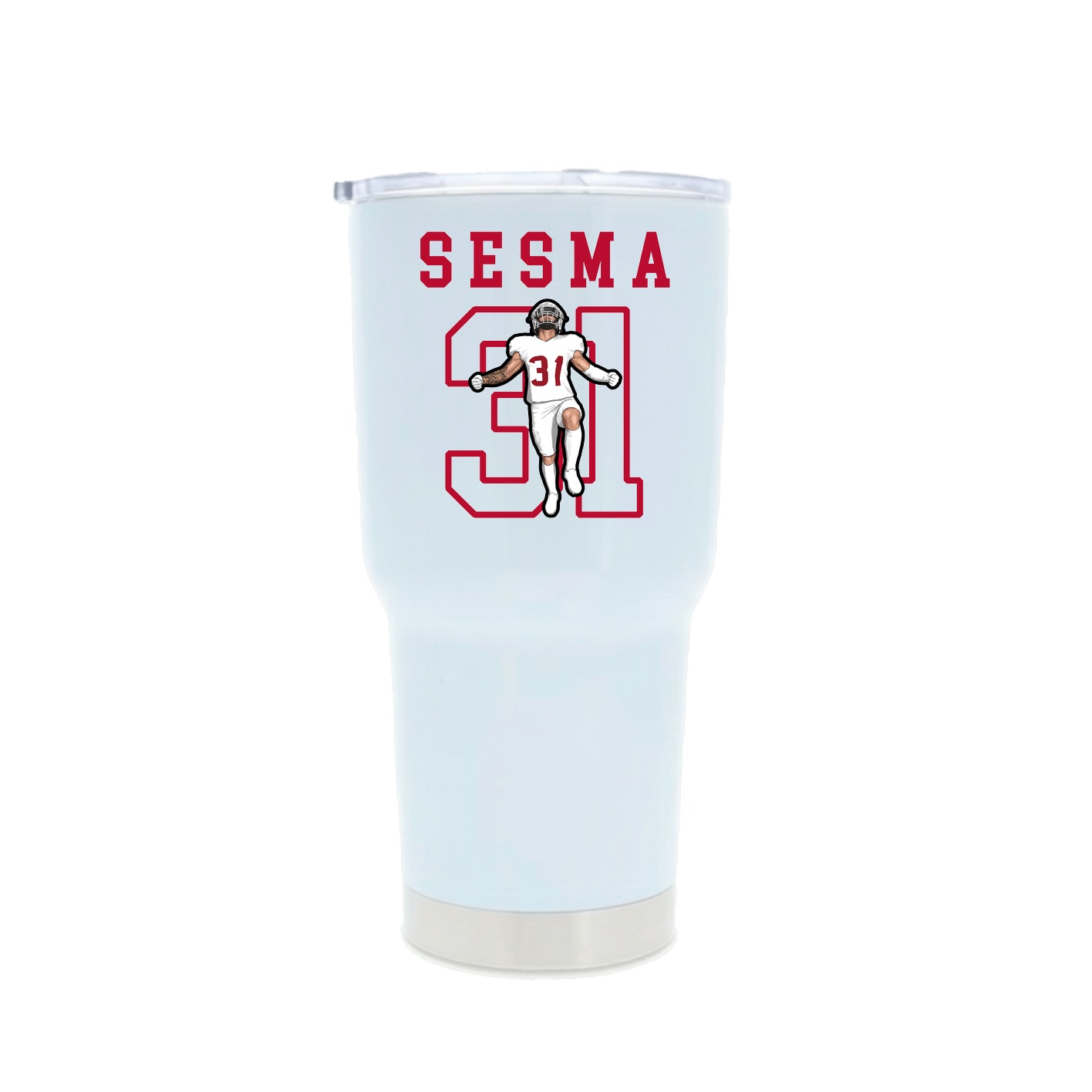 30oz Stainless Steel Tumbler — Shirsey in White