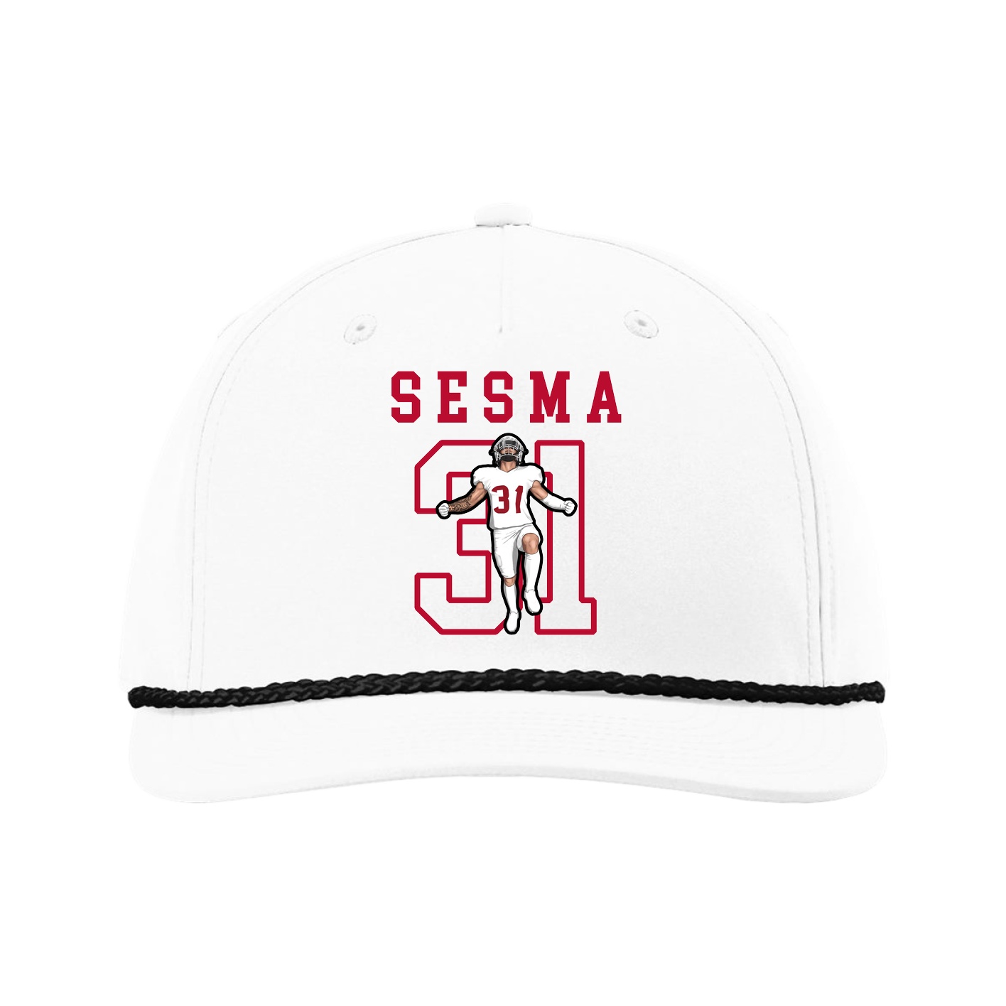 Five-Panel Classic Rope Cap — Shirsey in White