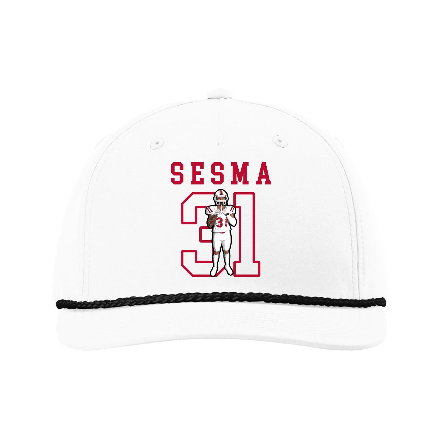 Five-Panel Classic Rope Cap — Shirsey in White