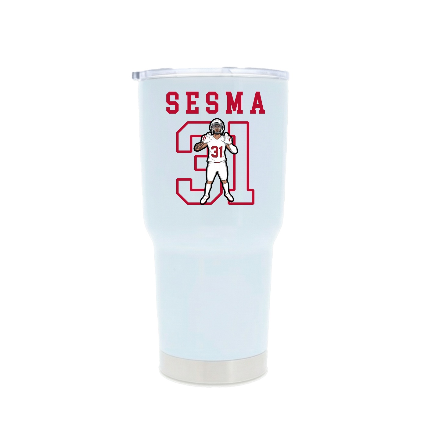30oz Stainless Steel Tumbler — Shirsey in White
