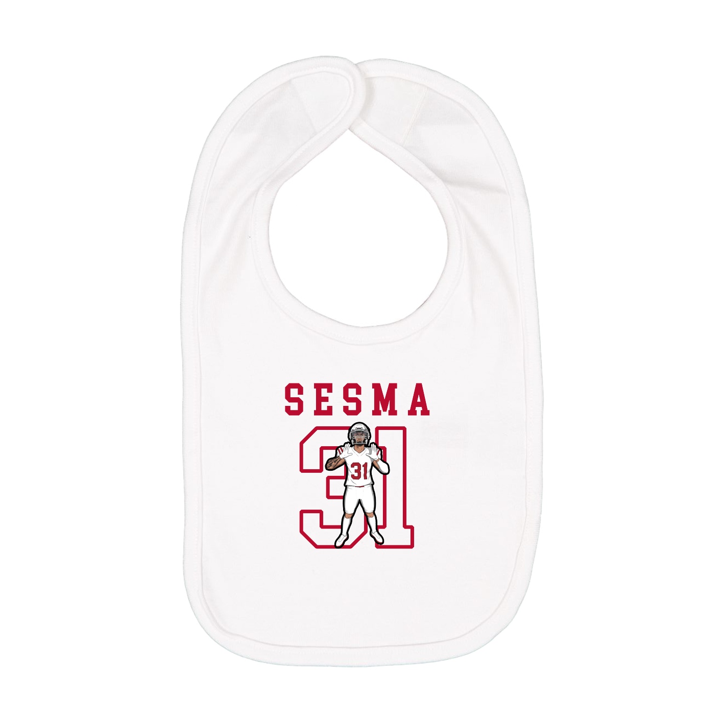 Infant Bib — Shirsey in White