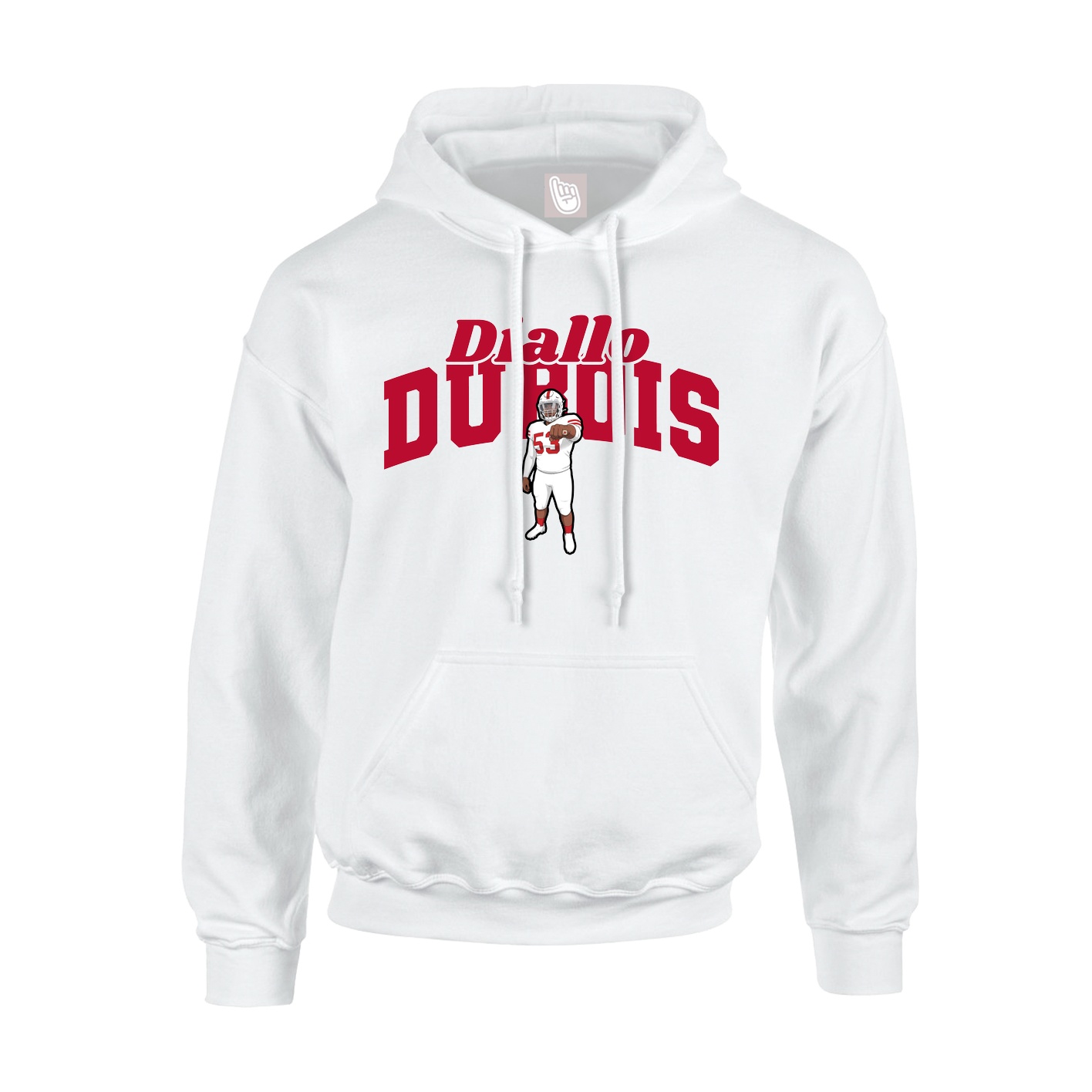 Hoodie — Signature Arch in White