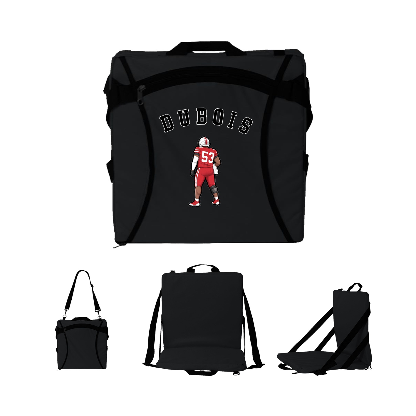 Folding Stadium Seat — Shirsey Arch in Black