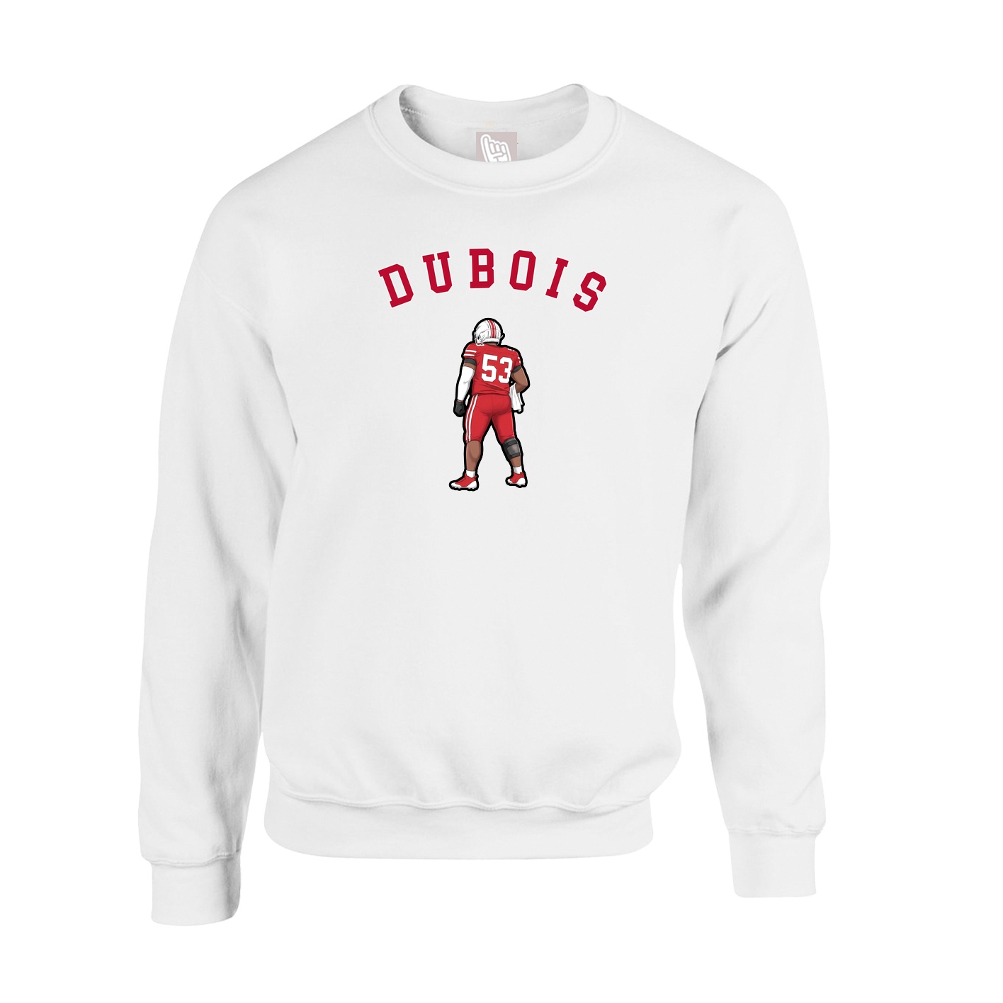 Fleece Crew — Shirsey Arch in White