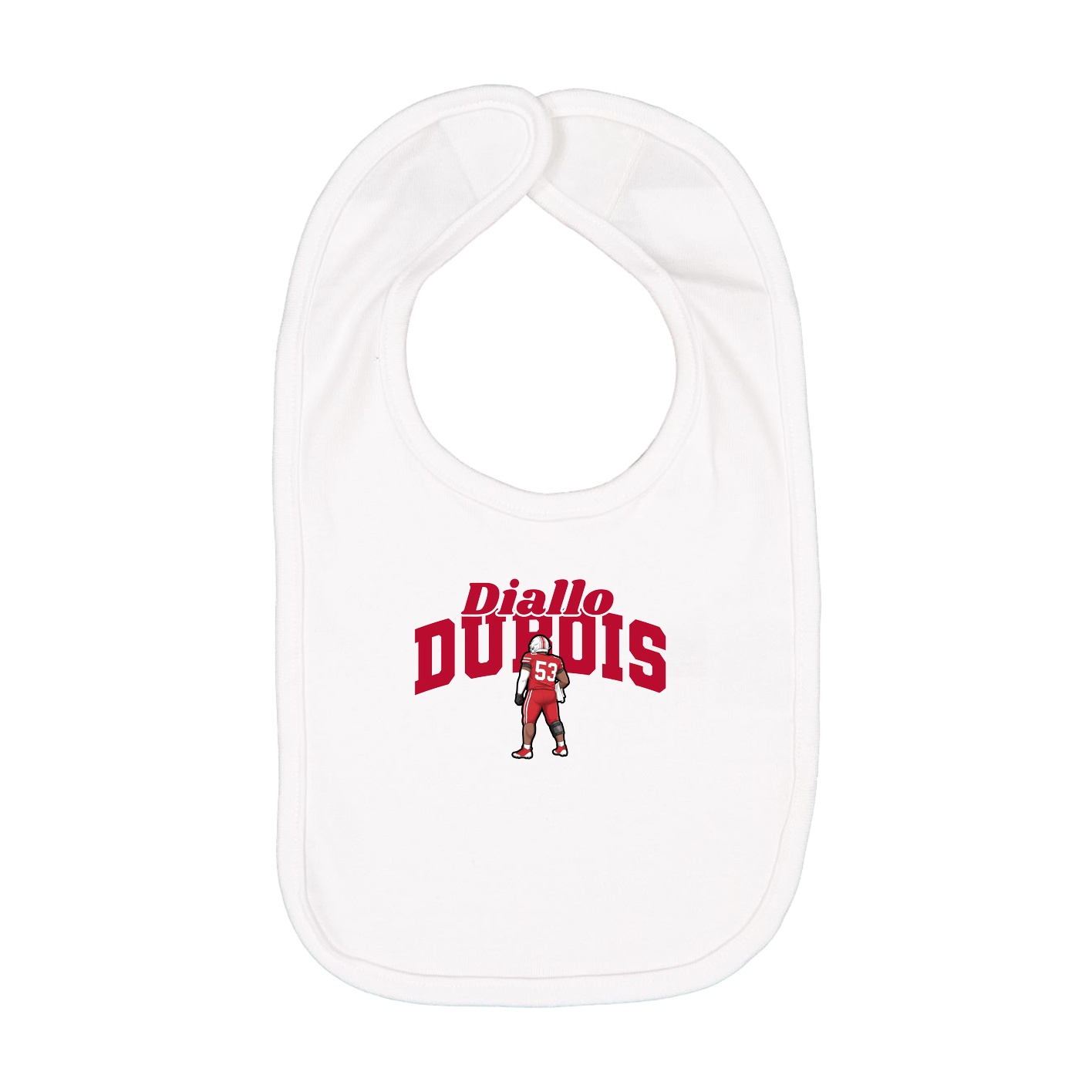 Infant Bib — Signature Arch in White