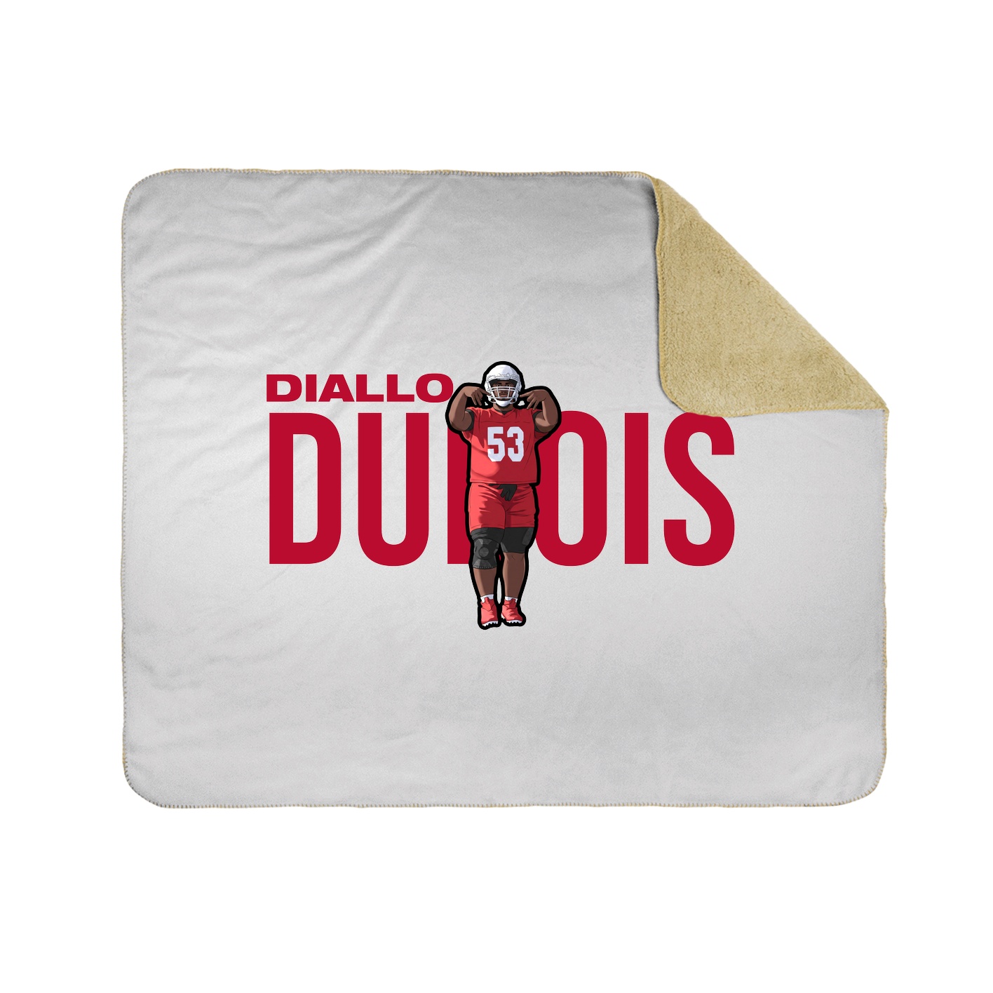 Throw Blanket — Player Name in White