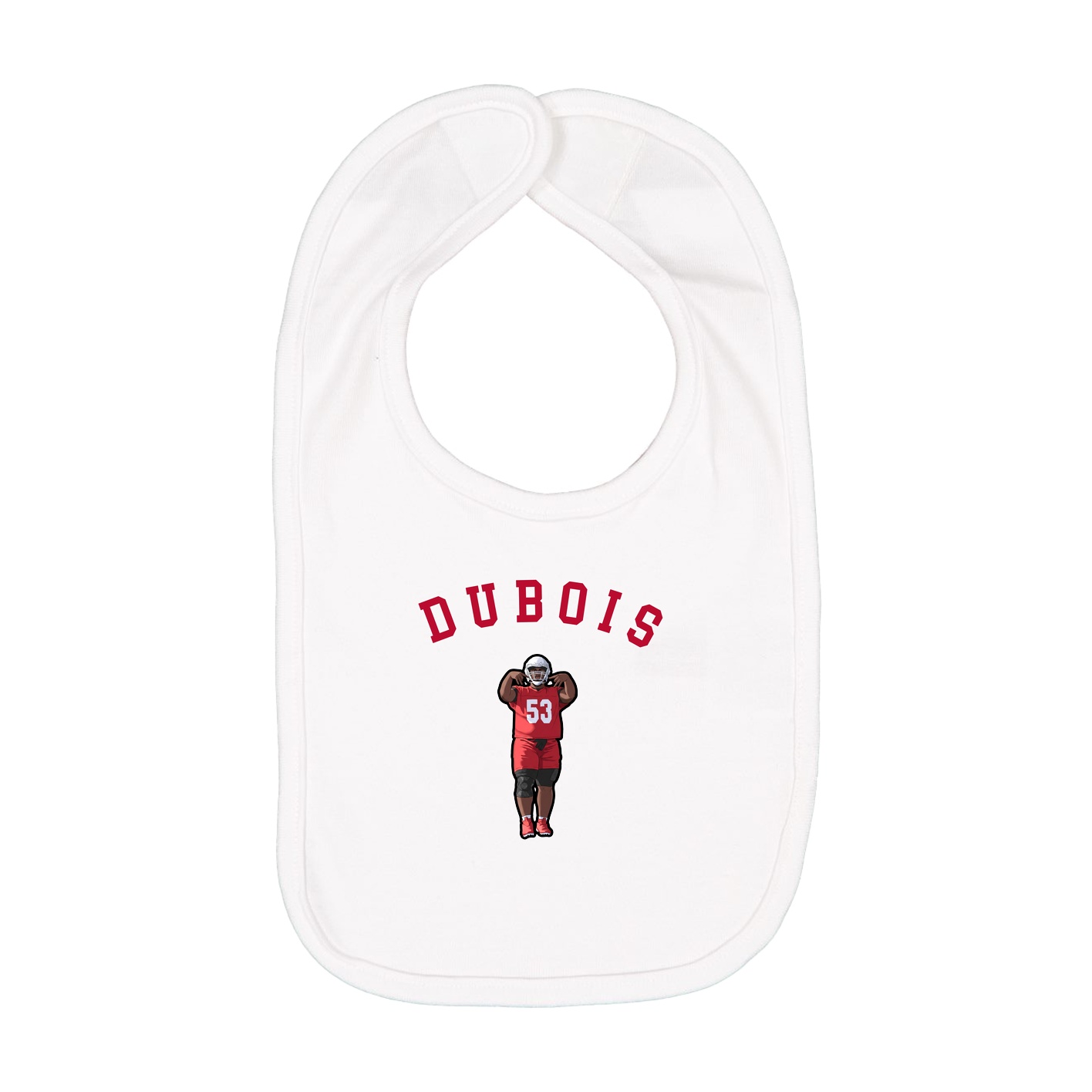 Infant Bib — Shirsey Arch in White