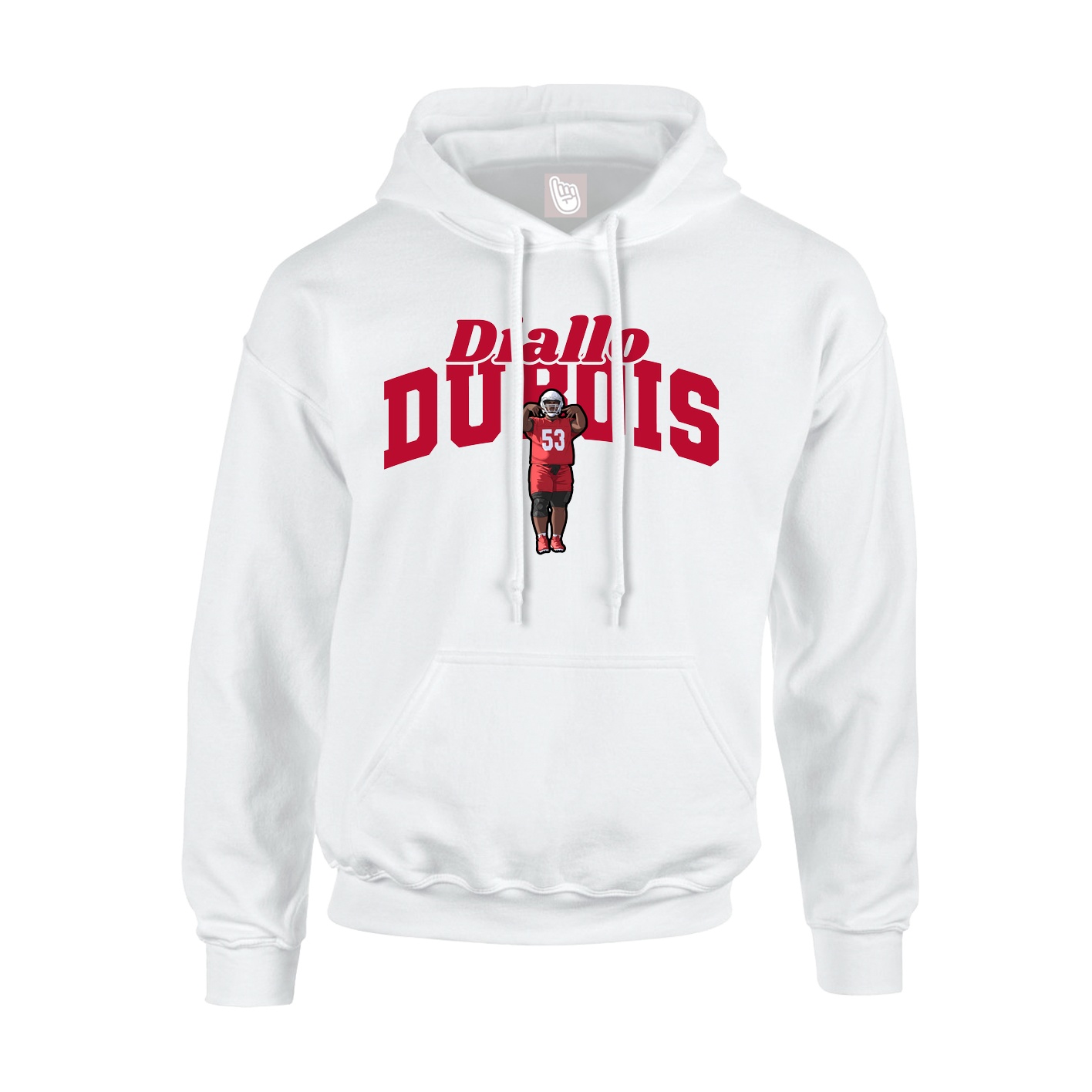 Youth Hoodie — Signature Arch in White