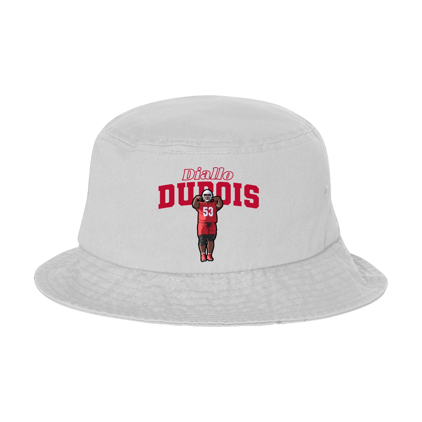 Bucket Cap — Name Arch in White