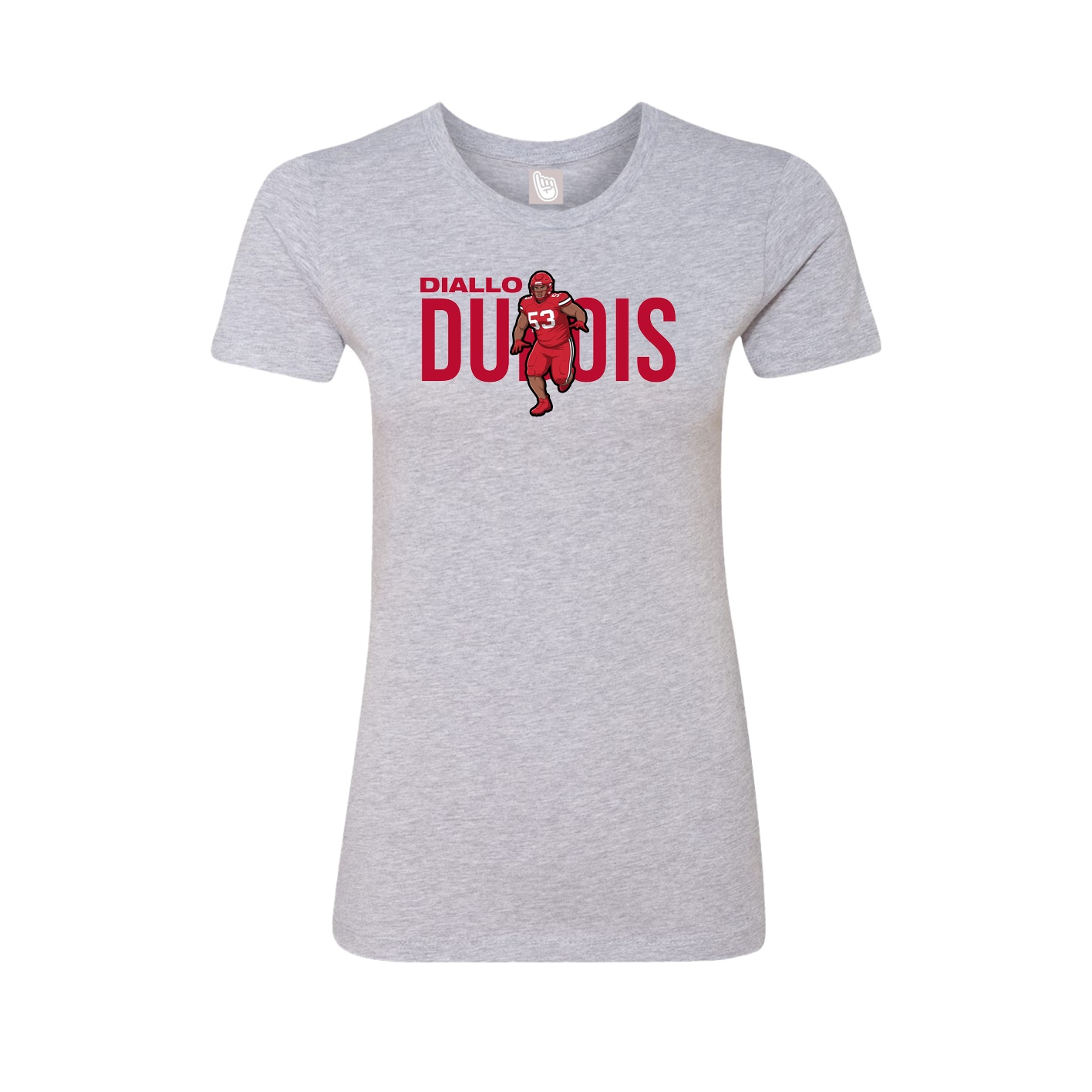 Womens Tee — Player Name in Grey