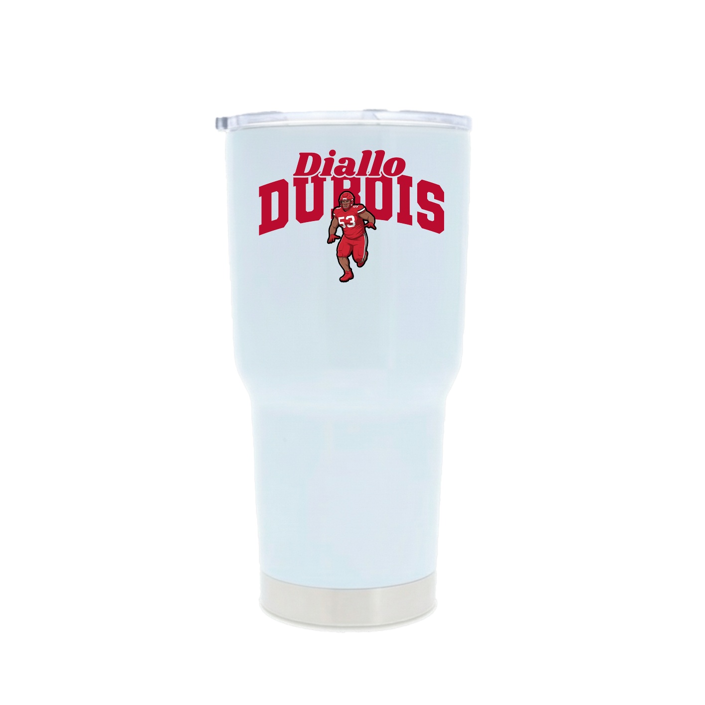30oz Stainless Steel Tumbler — Signature Arch in White