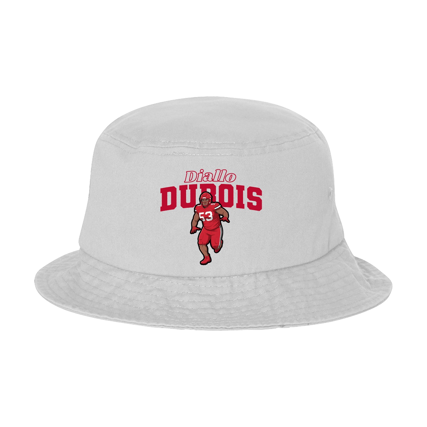 Bucket Cap — Name Arch in White