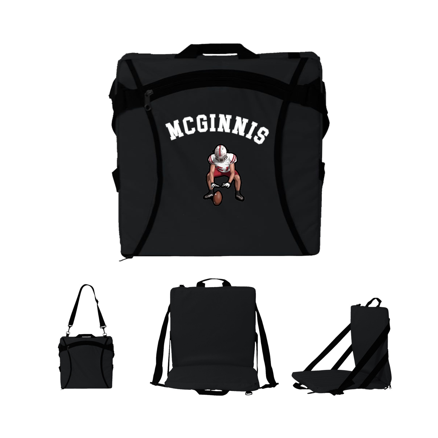 Folding Stadium Seat — Shirsey Arch in Black