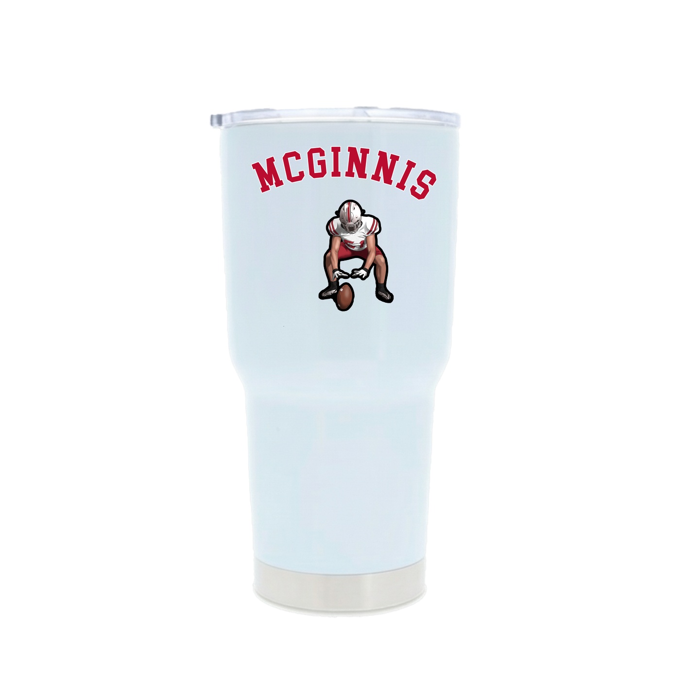30oz Stainless Steel Tumbler — Shirsey Arch in White