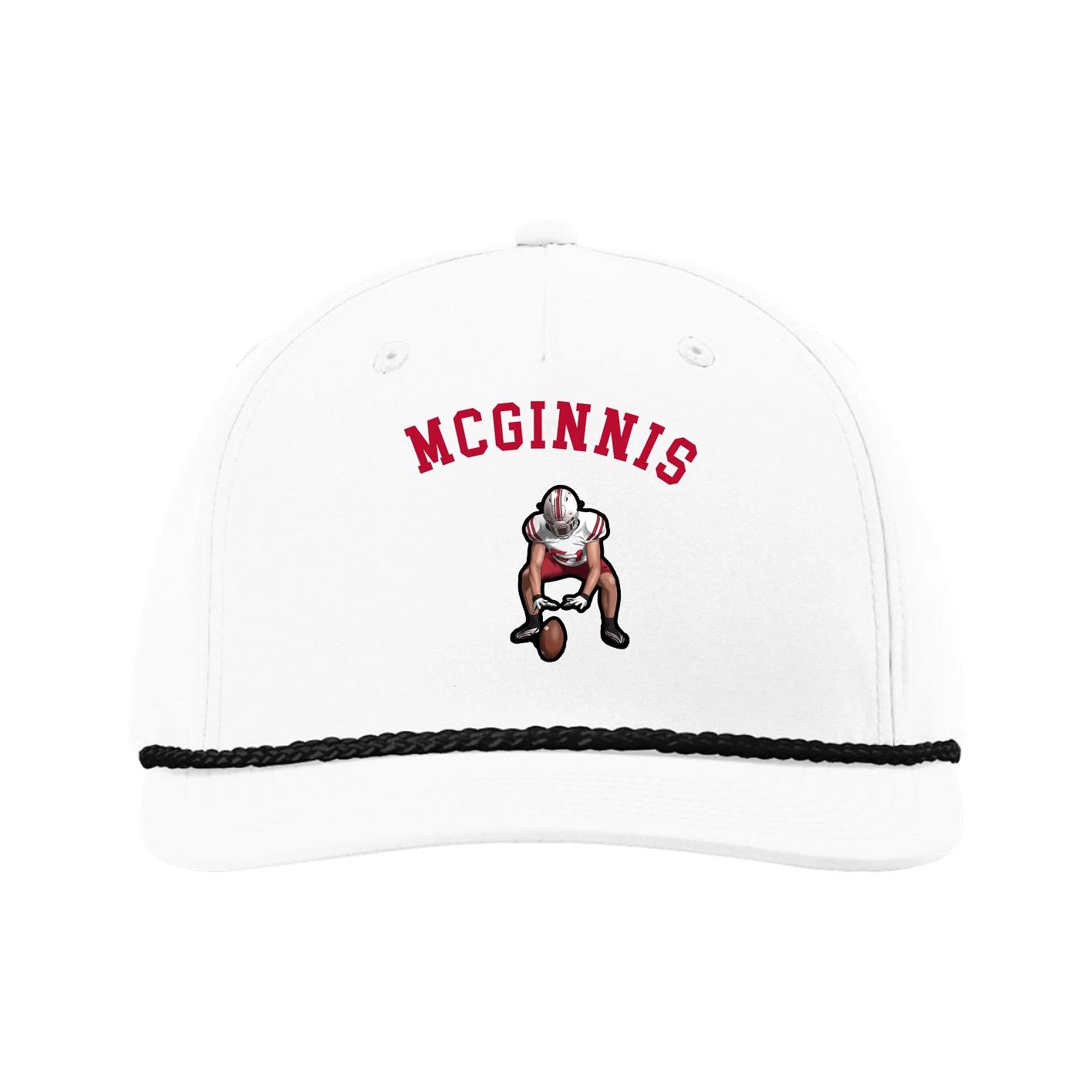 Five-Panel Classic Rope Cap — Shirsey Arch in White