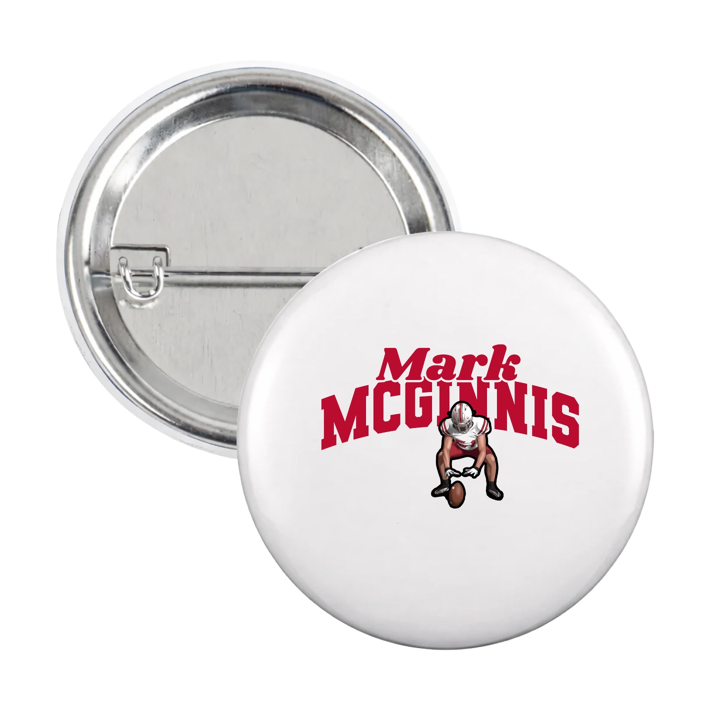 Game Day Button — Signature Arch in White