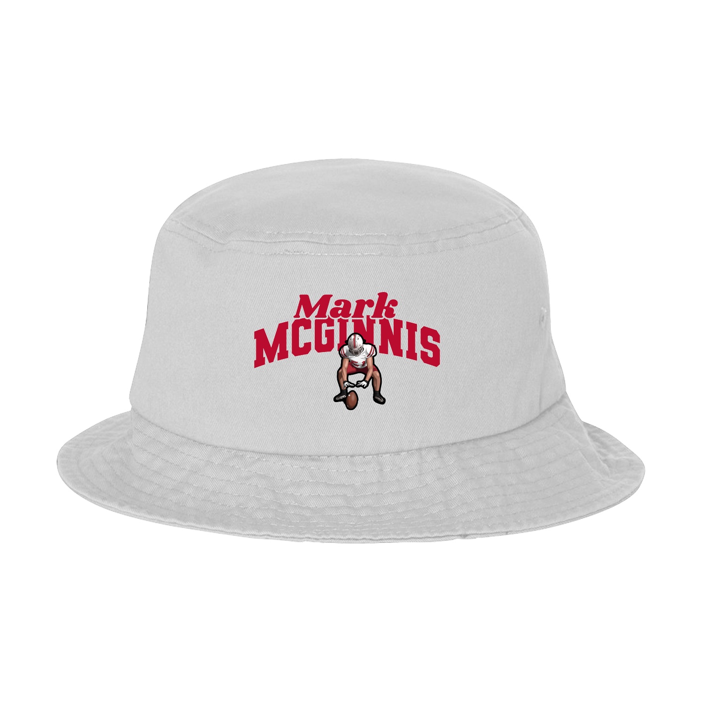 Bucket Cap — Signature Arch in White