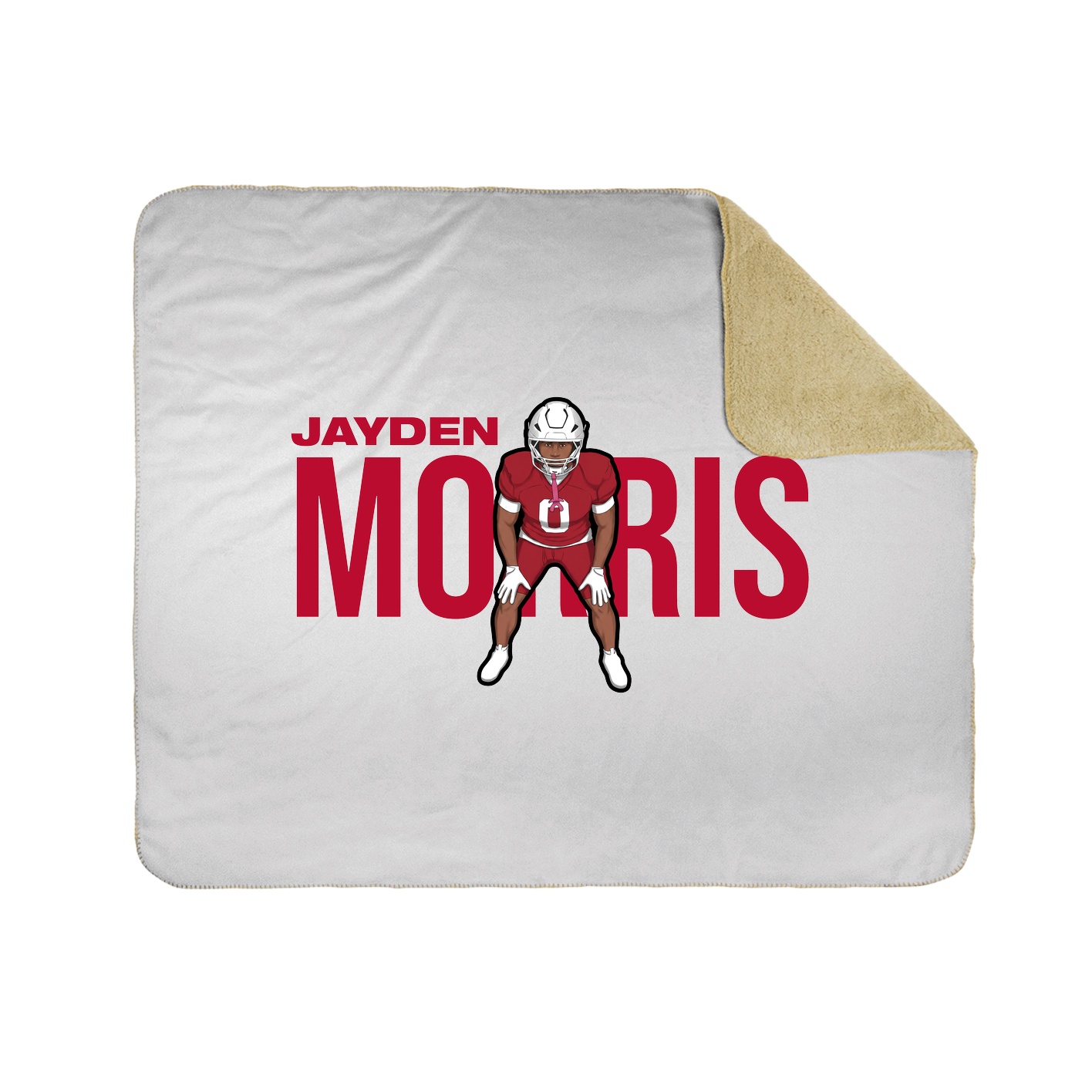 Throw Blanket — Player Name in White