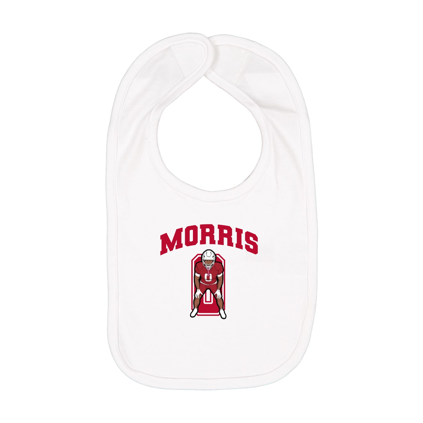 Infant Bib — Number in White