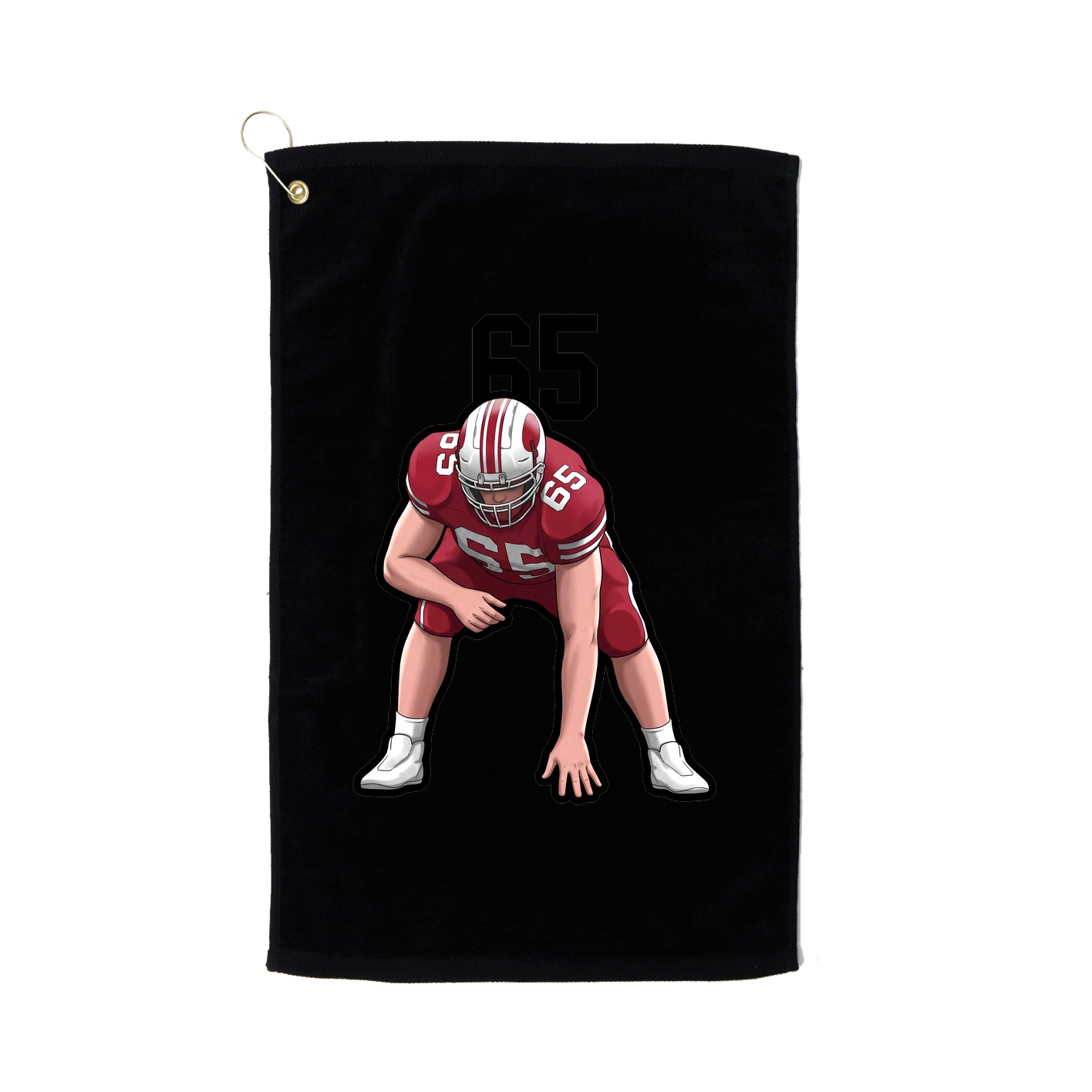 Golf Towel — Number Top in Black