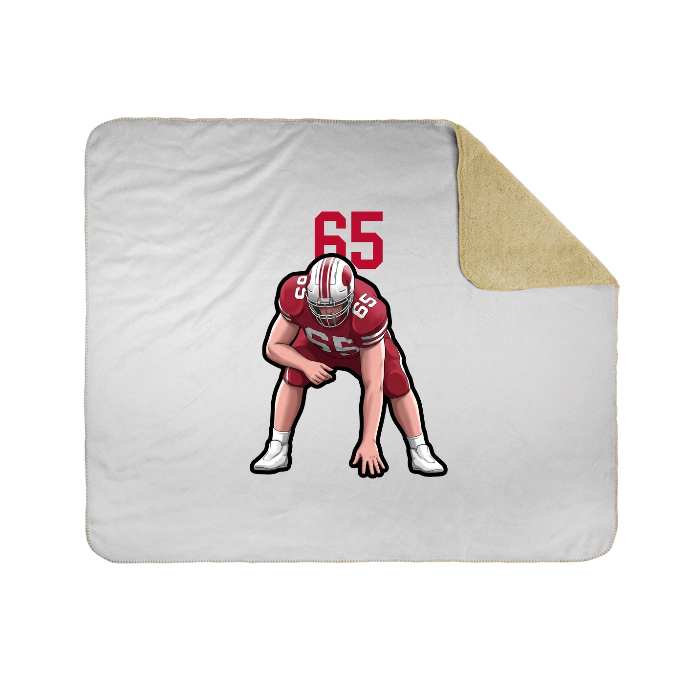 Throw Blanket — Number Top in White