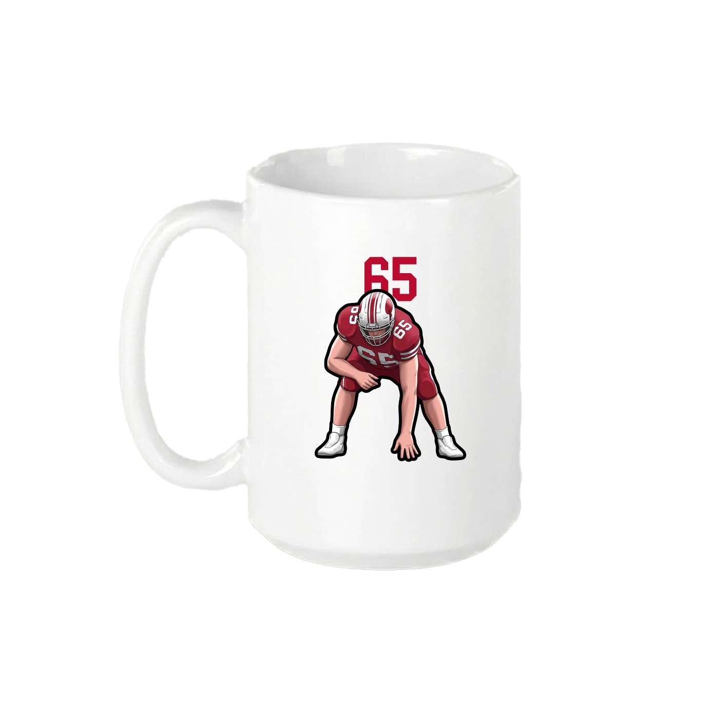 15oz Coffee Mug — Number Top in White