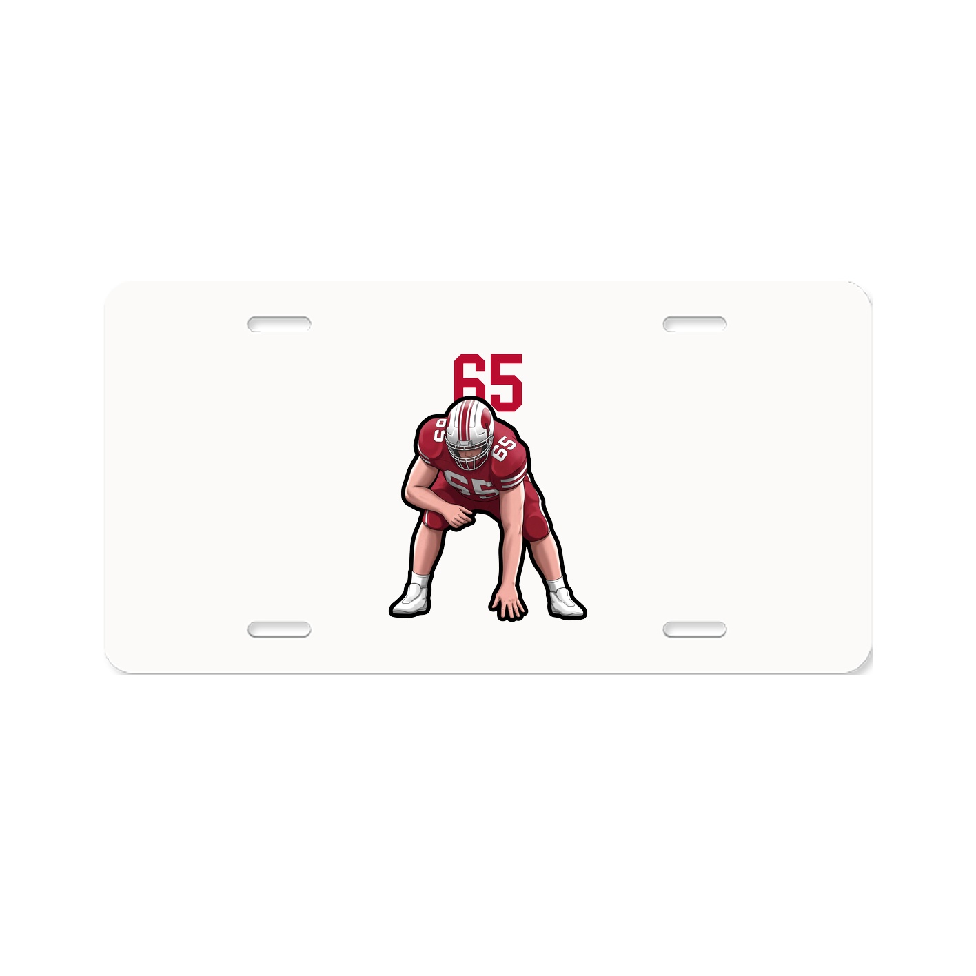 License Plate — Number Top in Classic