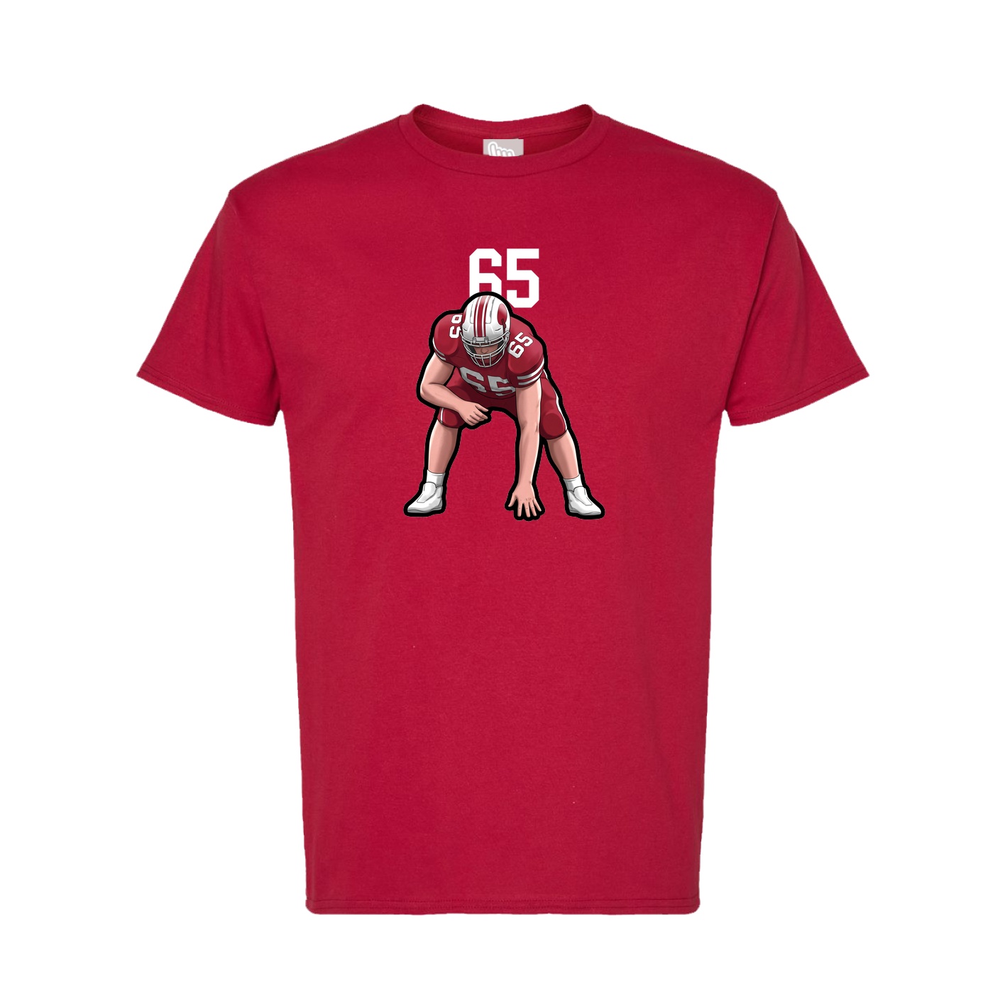 Tee — Number Top in Crimson