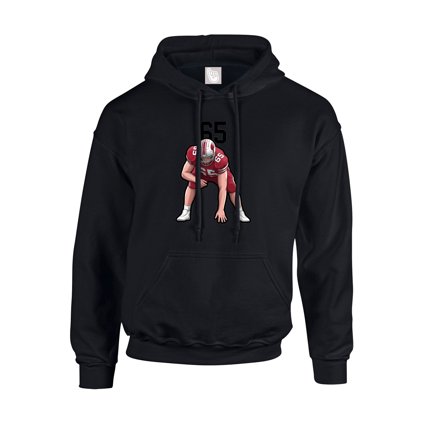 Youth Hoodie — Number Top in Black