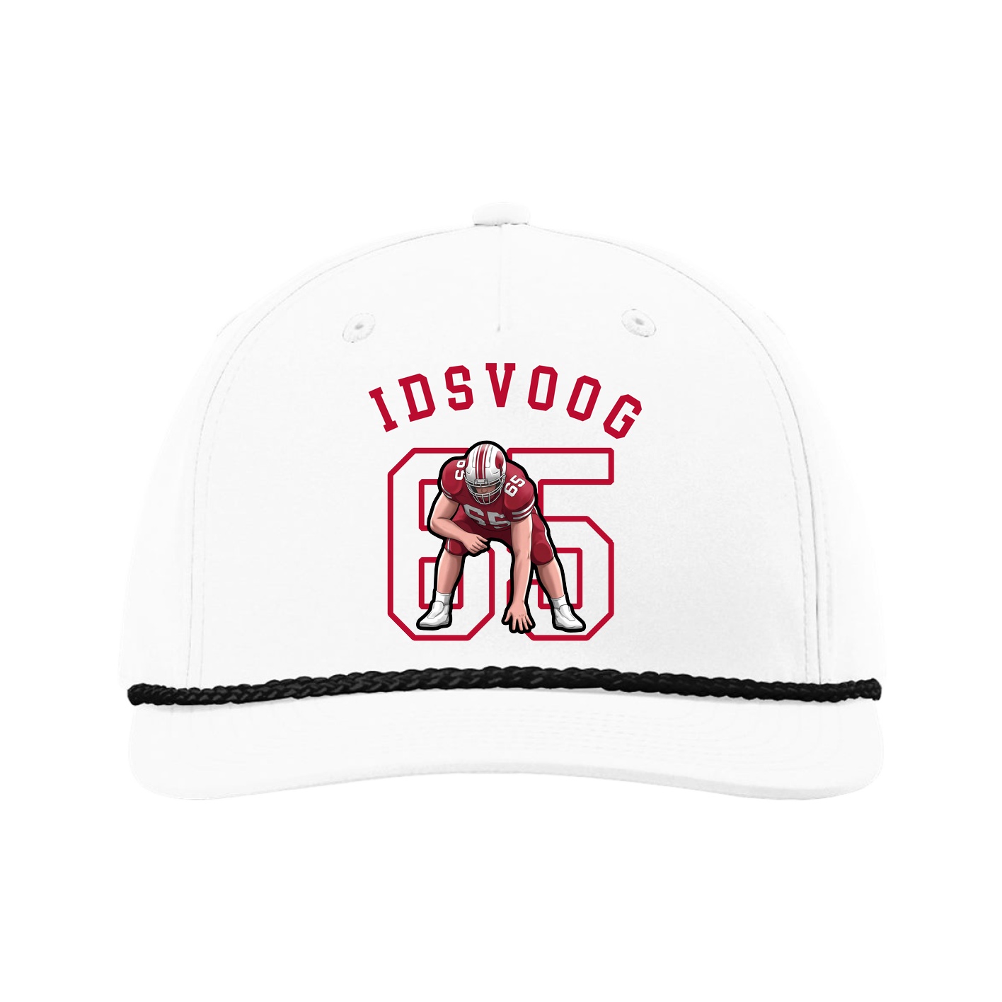 Five-Panel Classic Rope Cap — Shirsey Arch in White