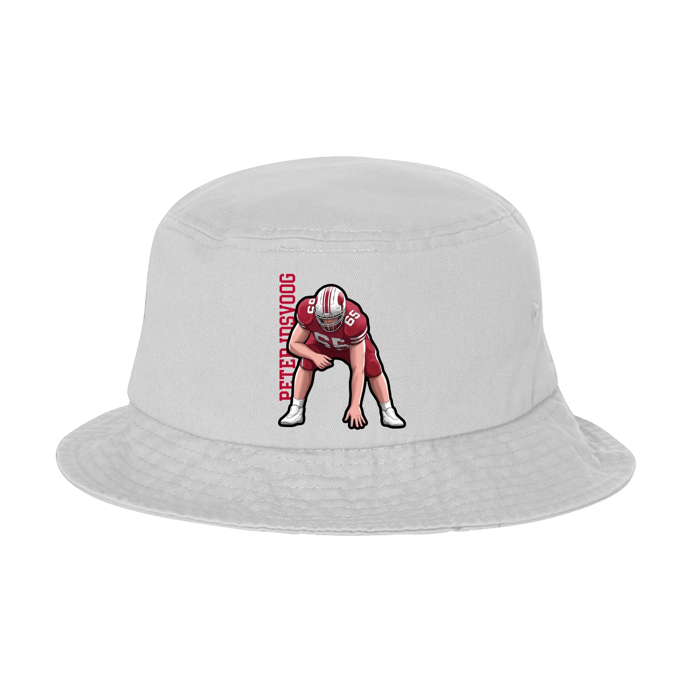 Bucket Cap — Name Vertical in White