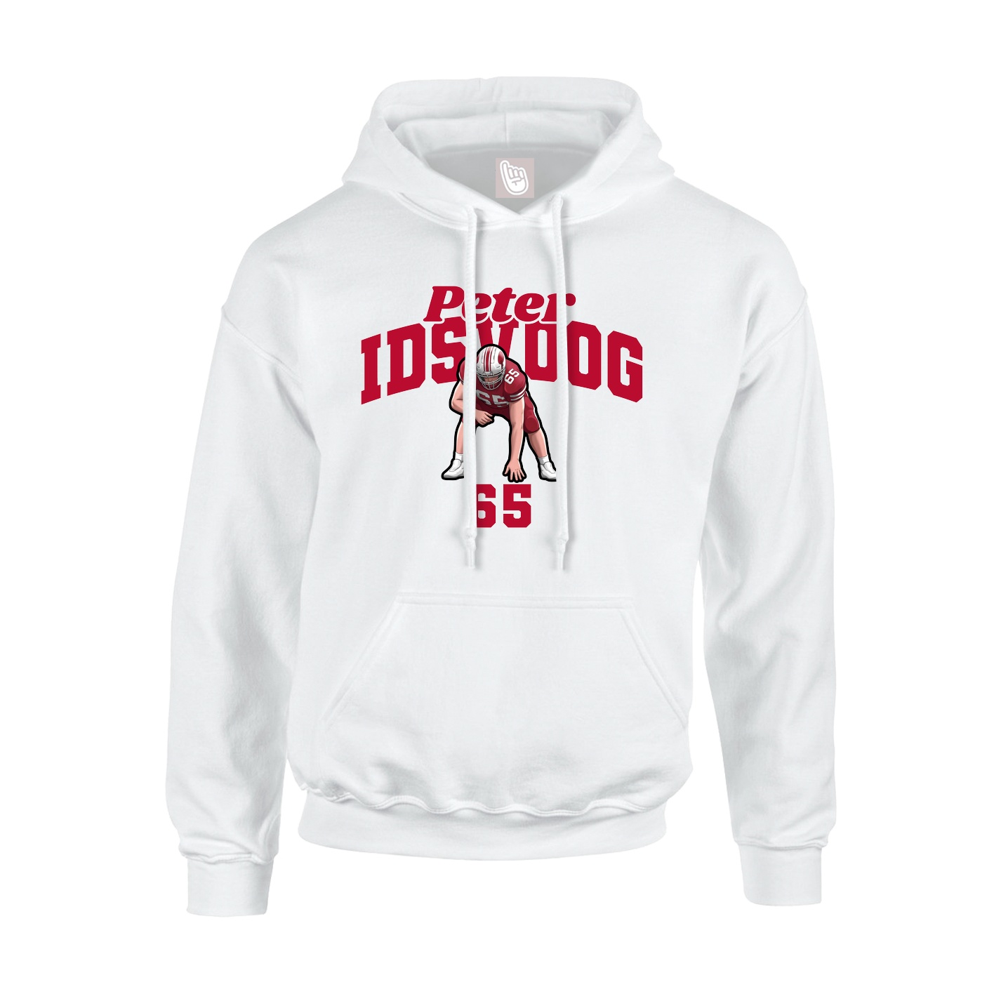 Hoodie — Signature Arch in White