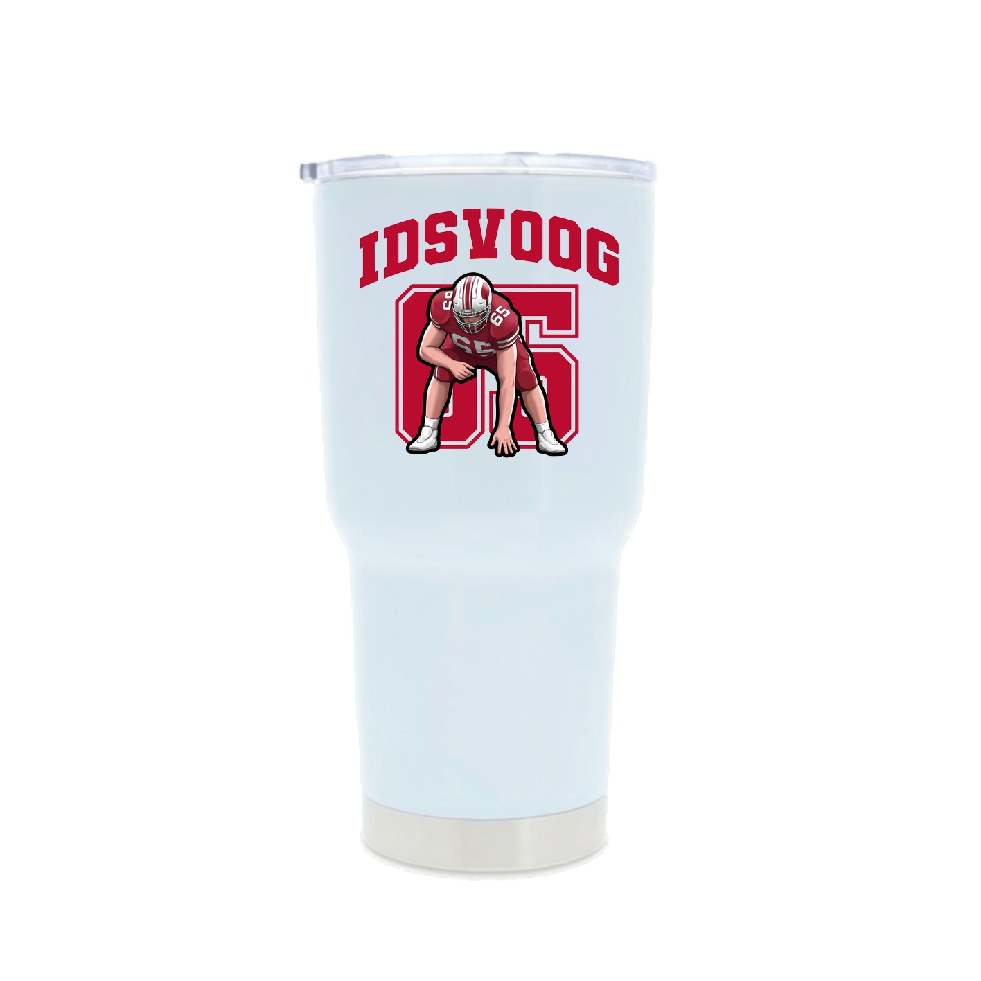 30oz Stainless Steel Tumbler — Number in White