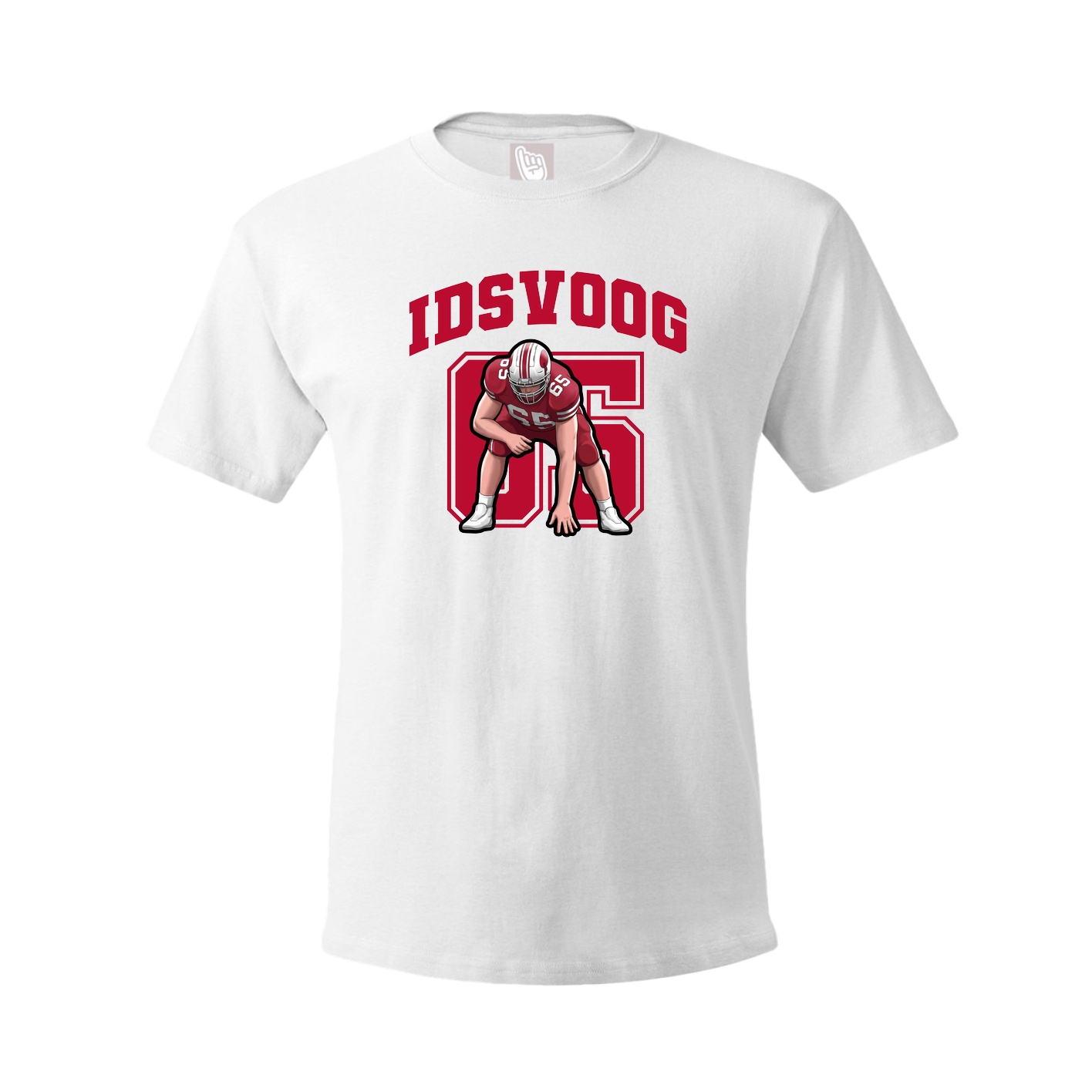 Youth Tee — Number in White