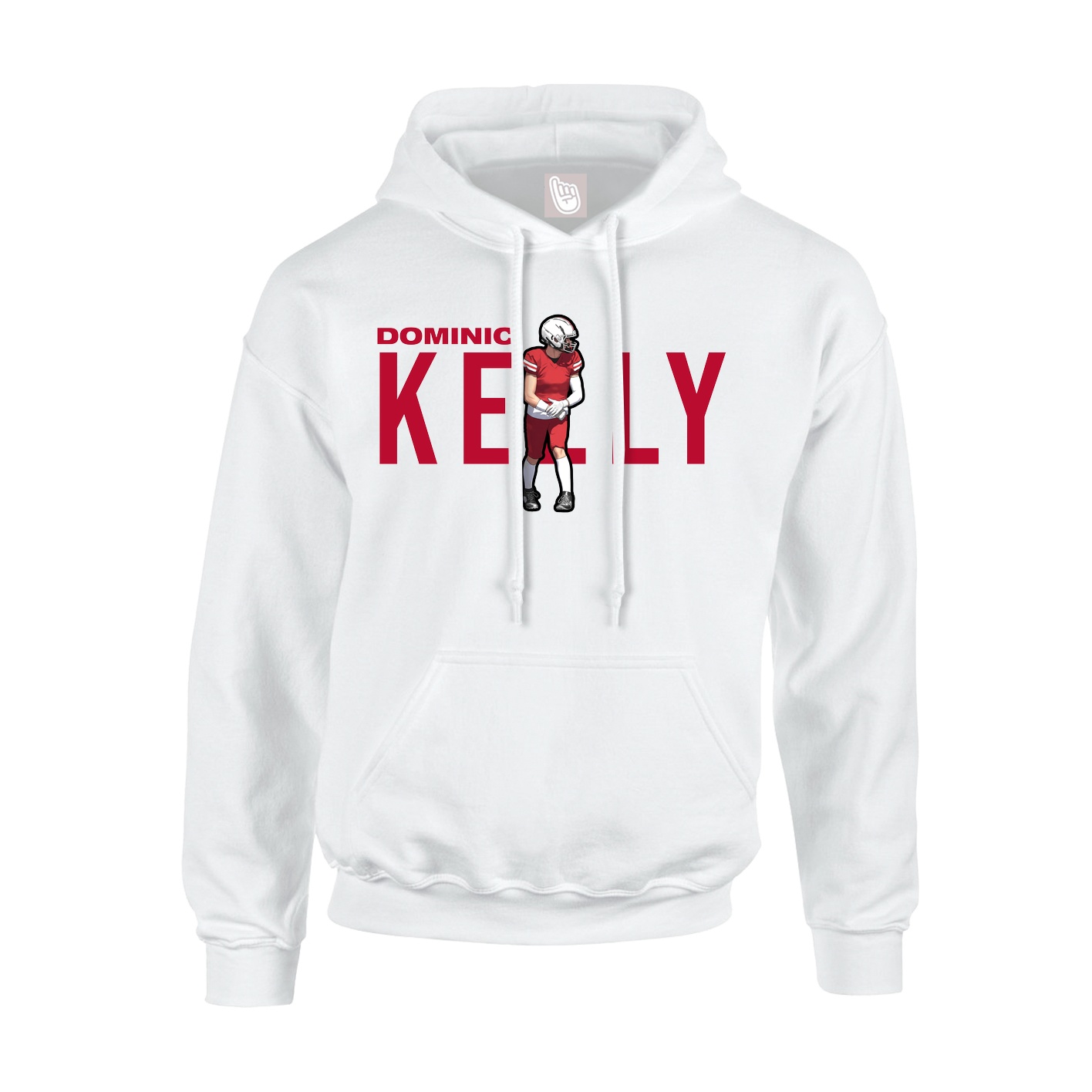 Youth Hoodie — Player Name in White