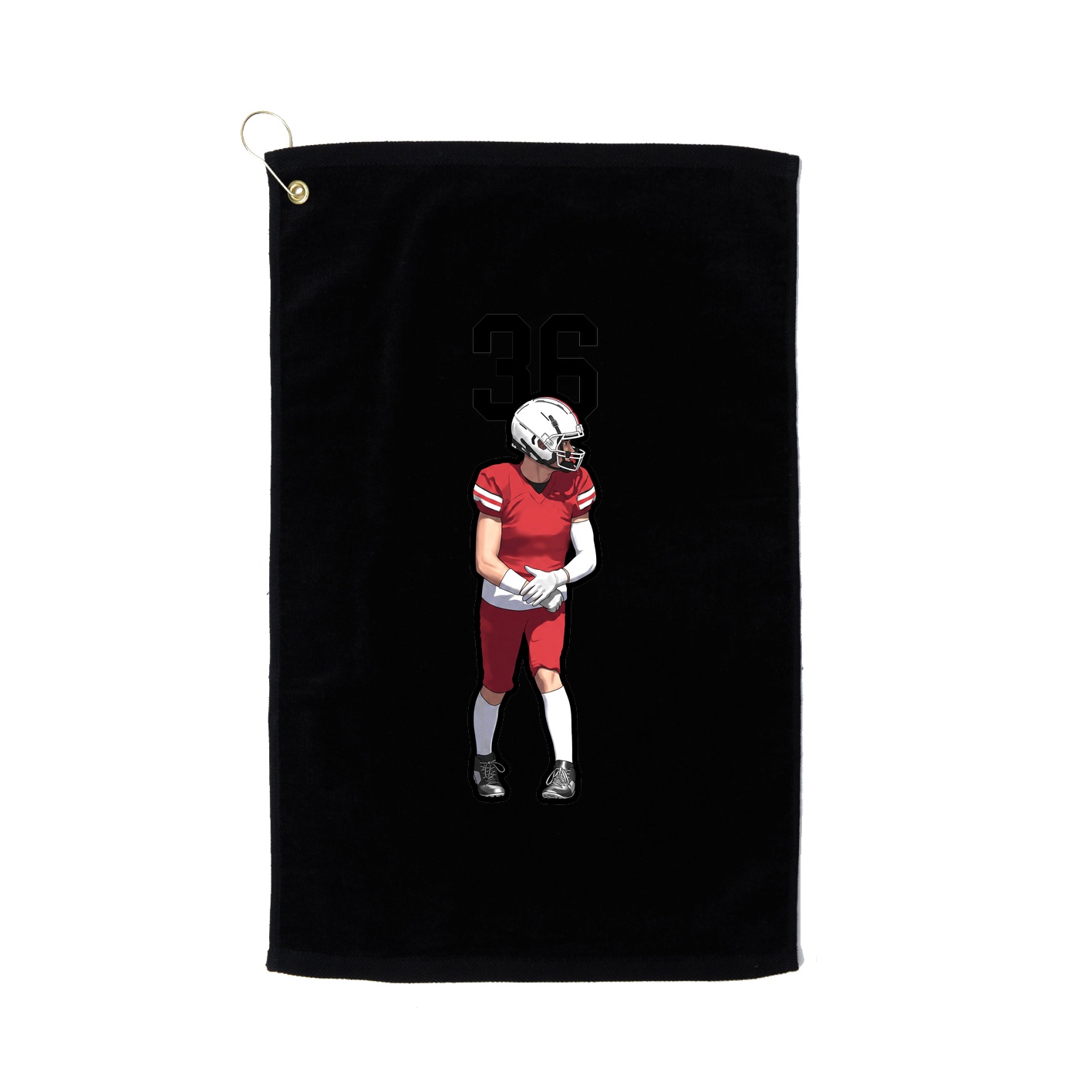 Golf Towel — Number Top in Black