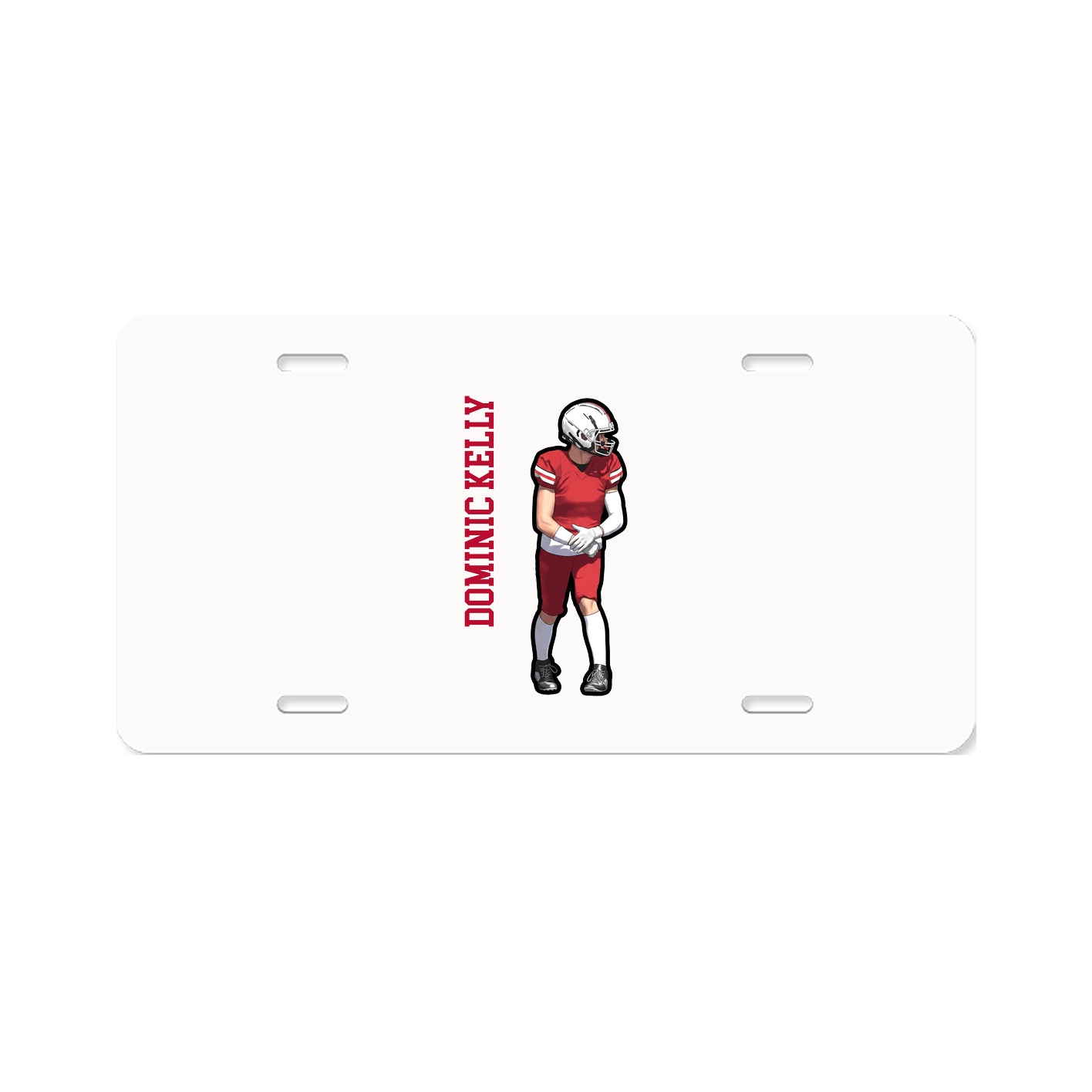 License Plate — Name Vertical in Classic