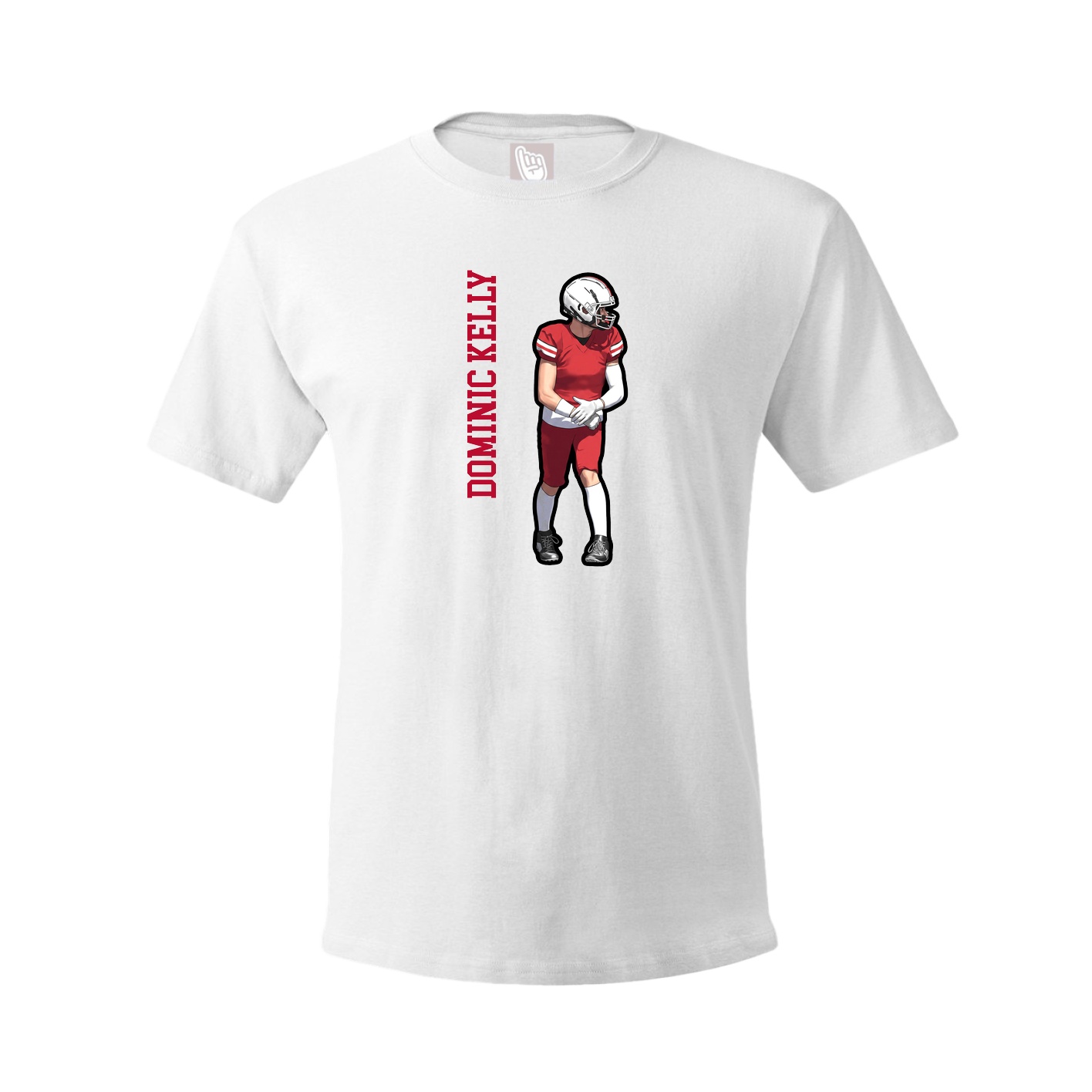 Youth Tee — Name Vertical in White