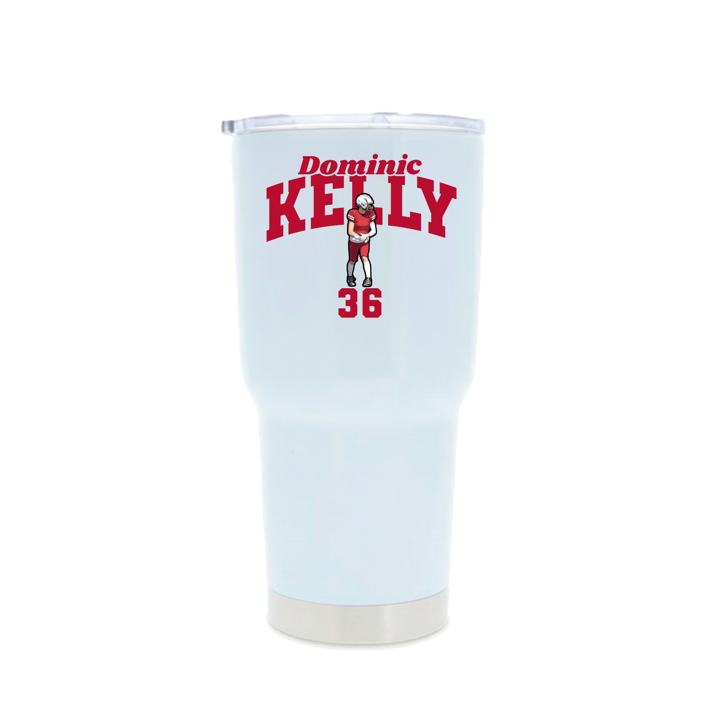 30oz Stainless Steel Tumbler — Signature Arch in White
