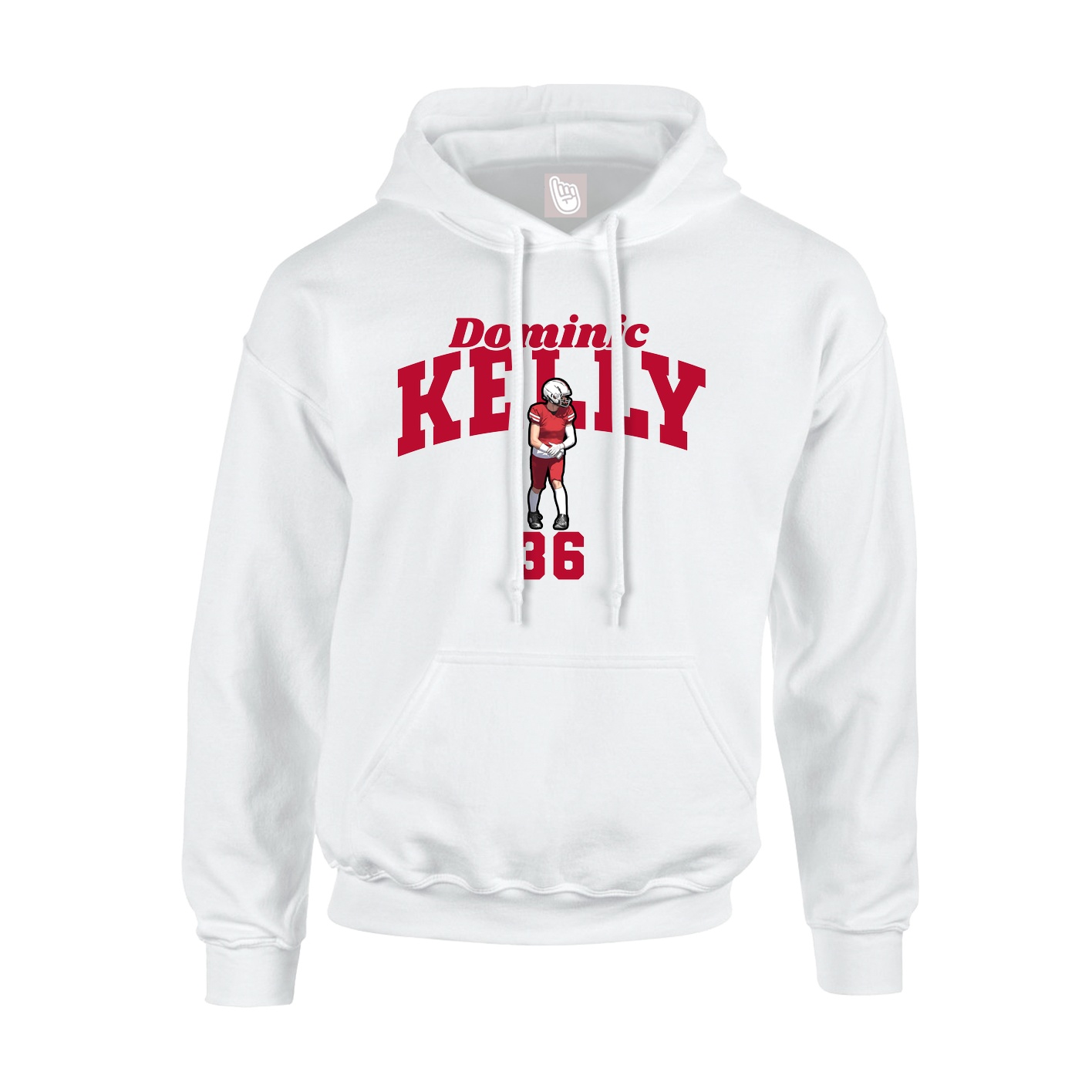 Hoodie — Signature Arch in White